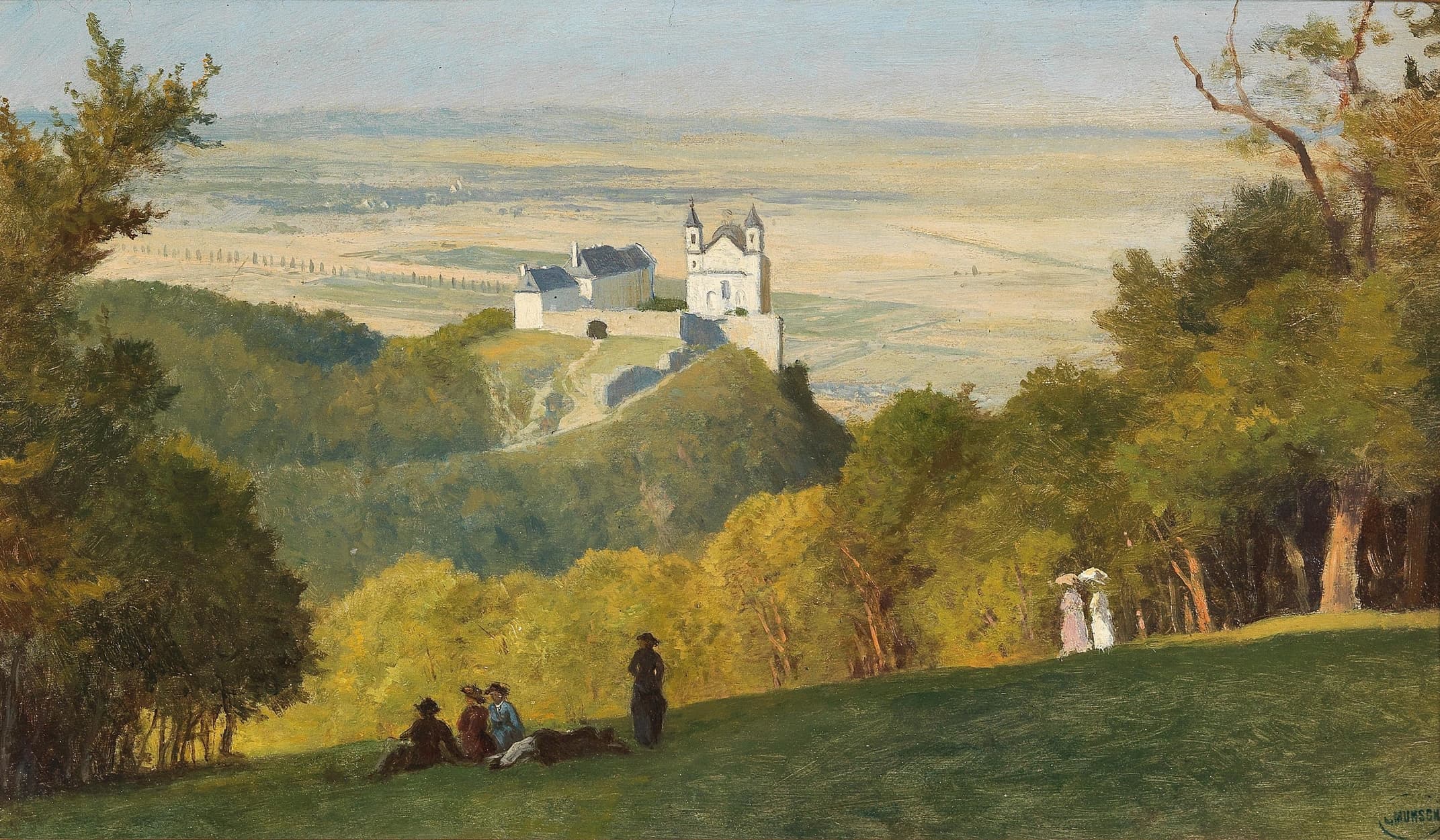 theodor von hrmann der calvarienberg bei linz (circa 1885)