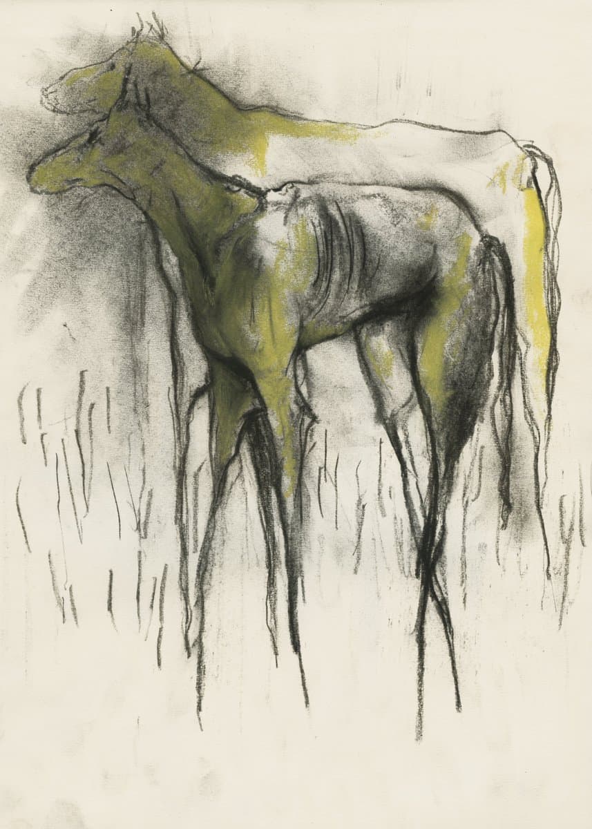 Two Horses by Edgar Degas (c. 1880-1885)