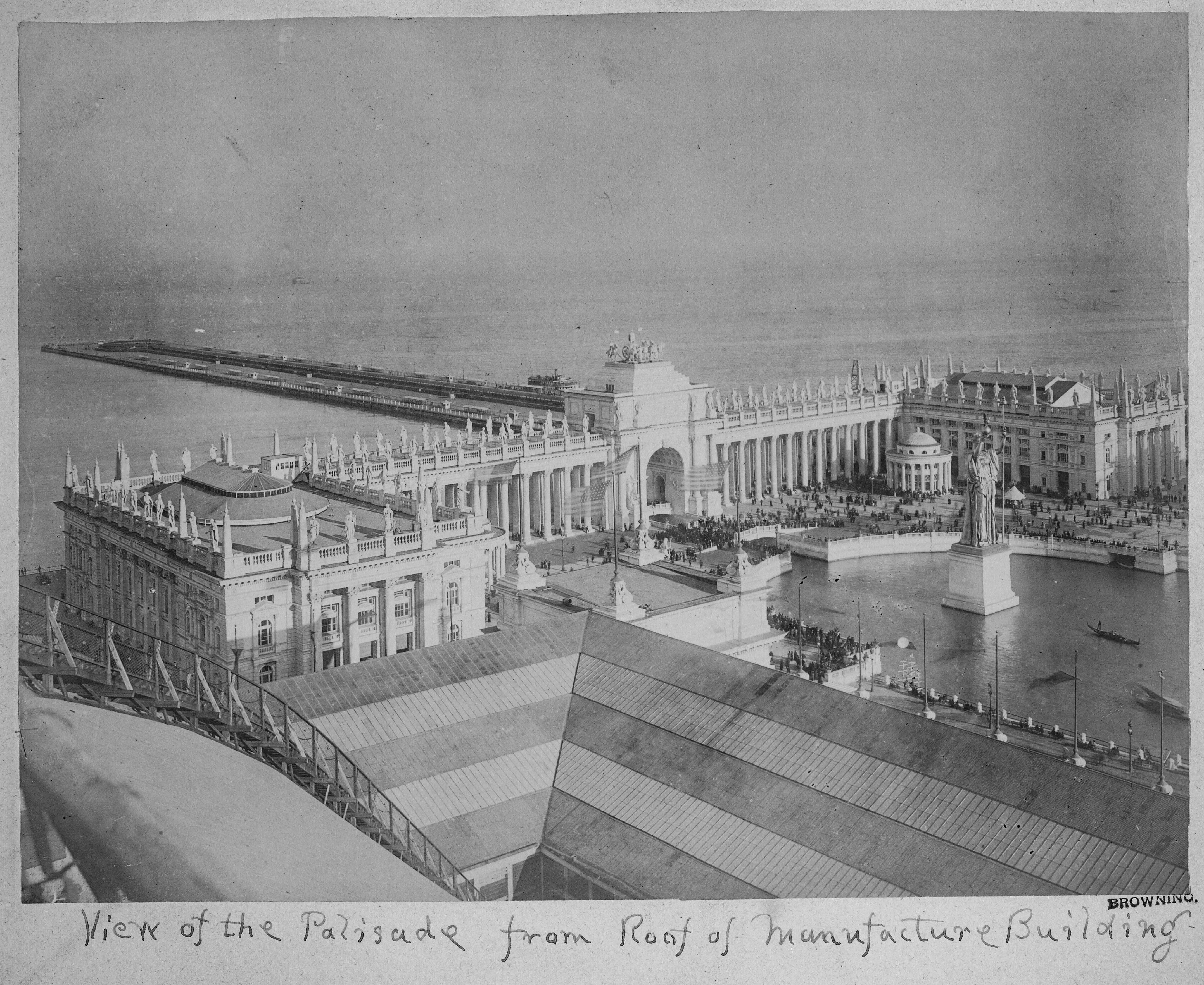 View of the Palisade from Roof of Manufacture Building by W. H. Browning (1893)