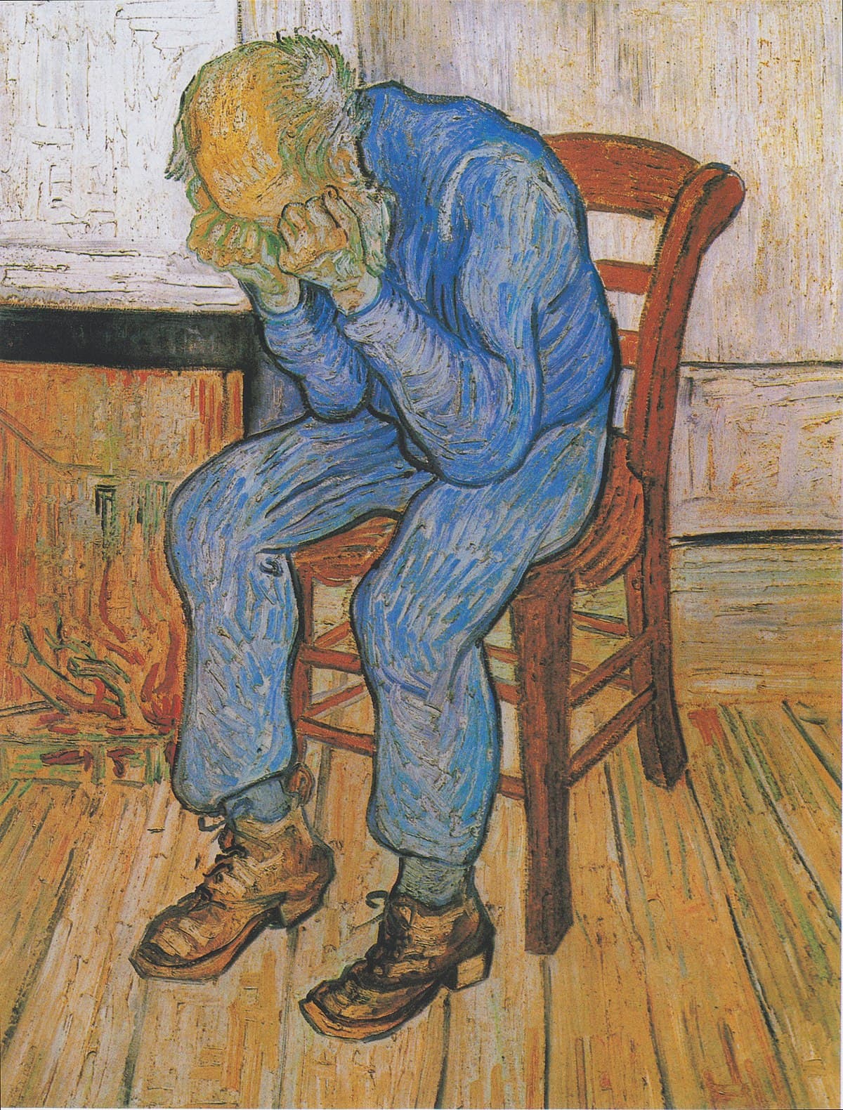 vincent van gogh at eternitys gate sorrowing old man (1890)