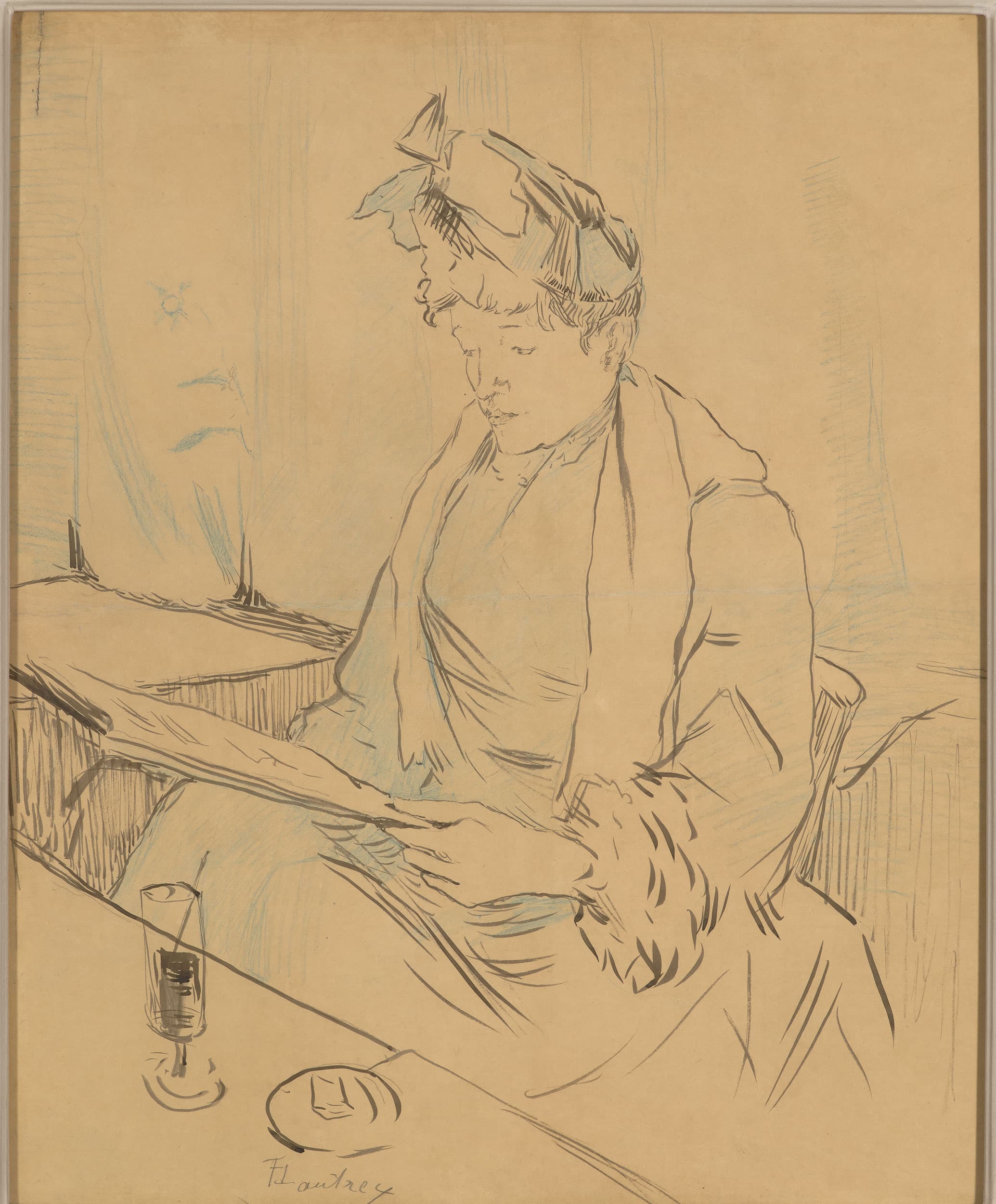 Woman Reading at a Table (La Liseuse) by Henri de Toulouse-Lautrec (1897)