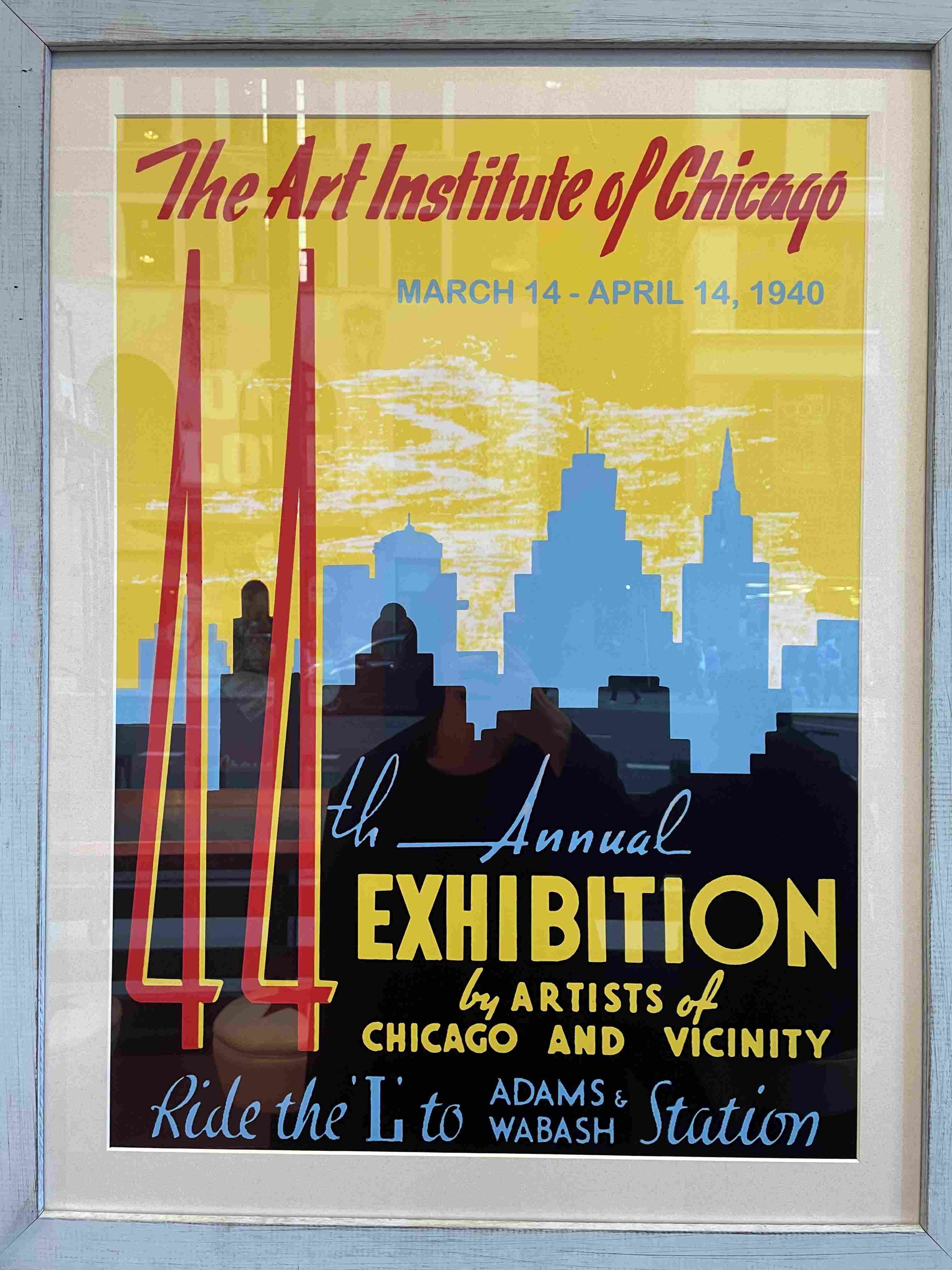 44th Annual Exhibition by Artists of Chicago and Vicinity, The Art Institute of Chicago (Poster) by George Fred Keck (1940)