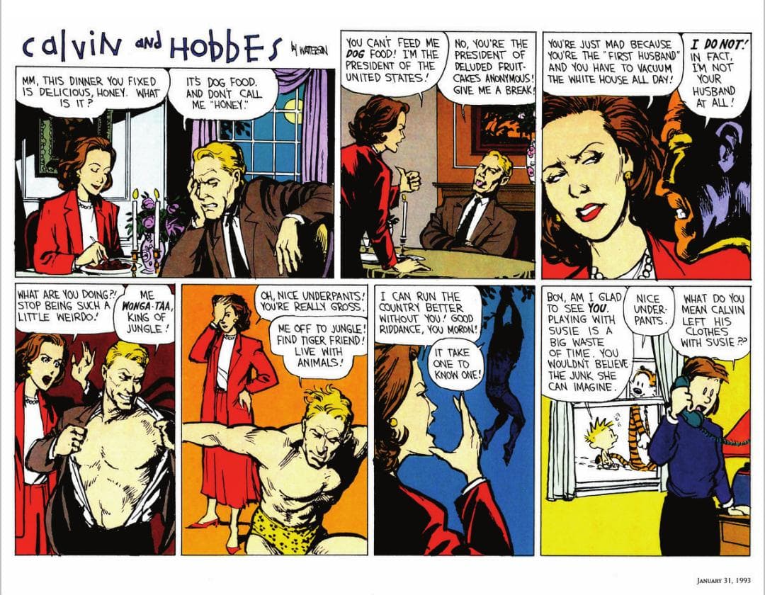 Calvin and Hobbes (January 31, 1993) by Bill Watterson (1993)