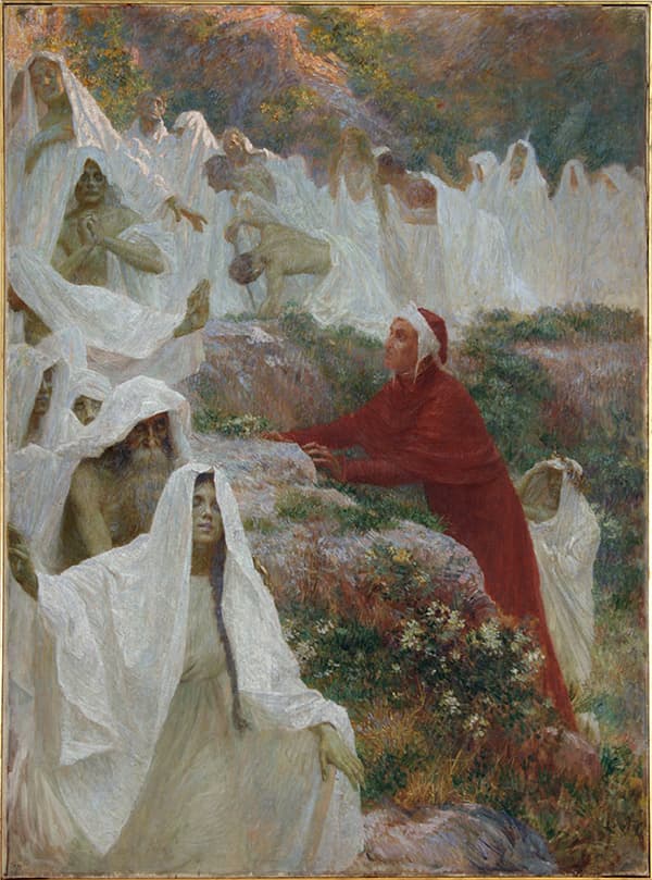Dante and the Shades of the Envious by Gaetano Previati (1900)