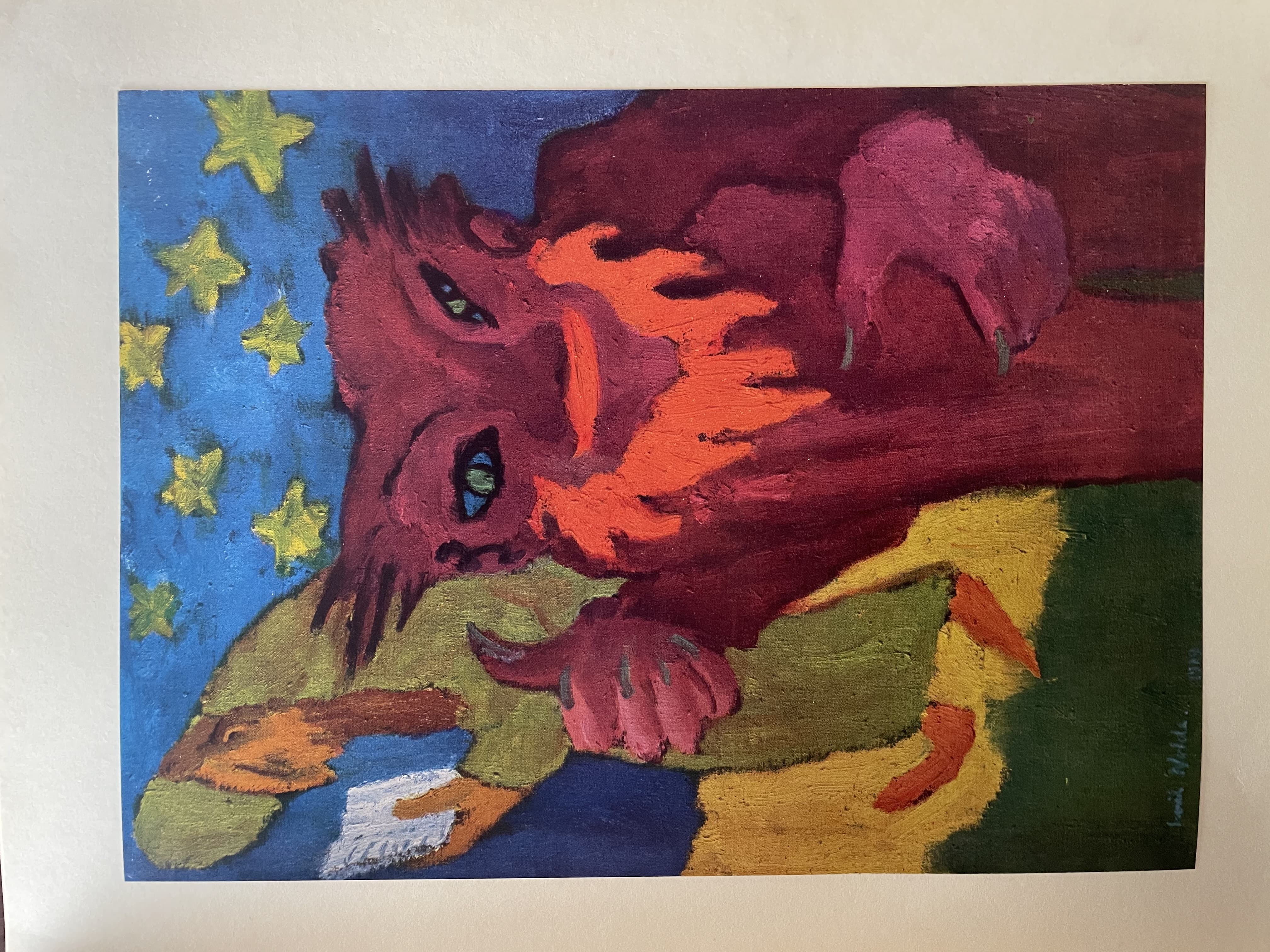Der Teufel und der Schreiber by Emil Nolde (1920)