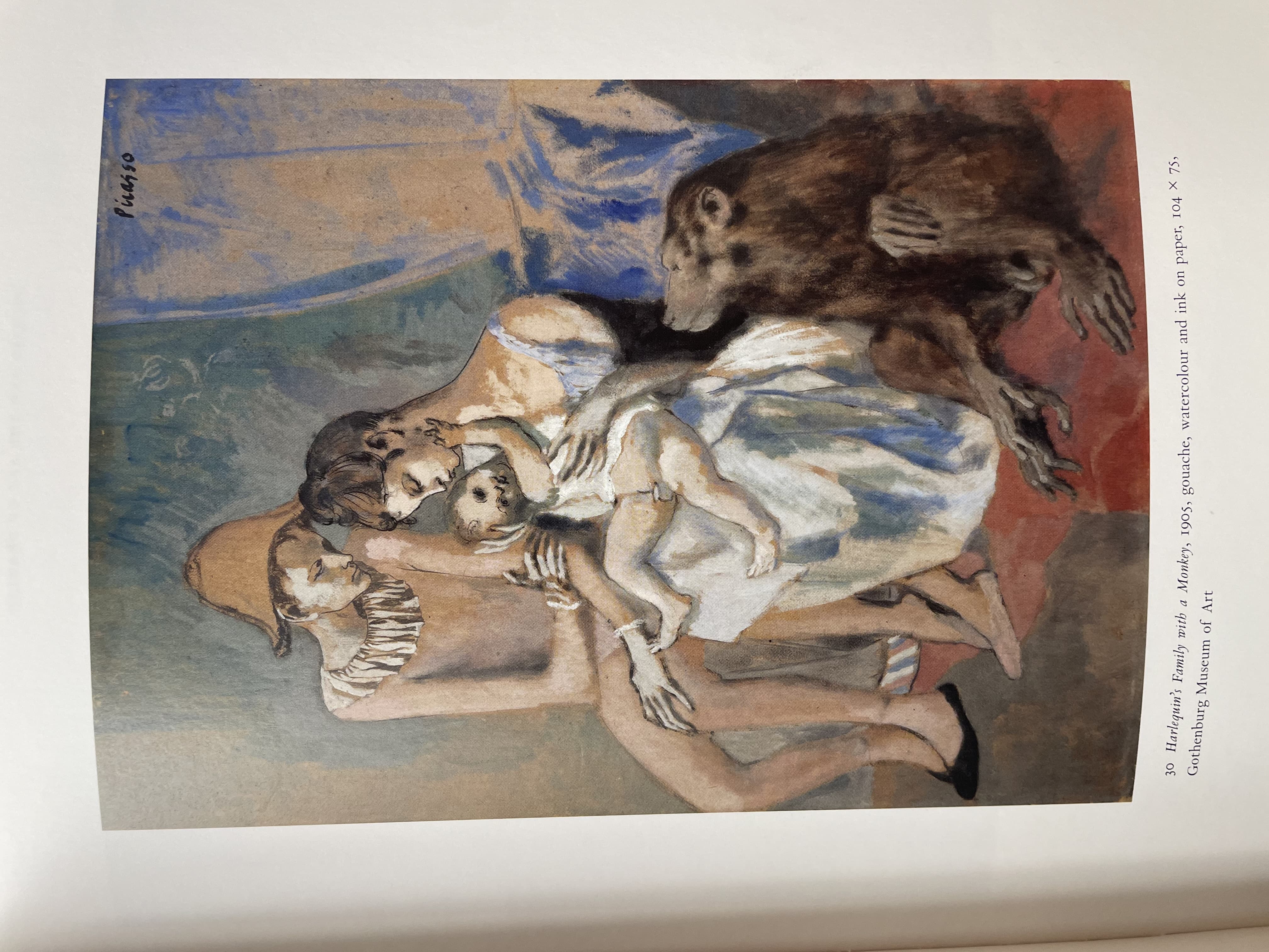 Harlequin's Family with a Monkey by Pablo Picasso (1905)