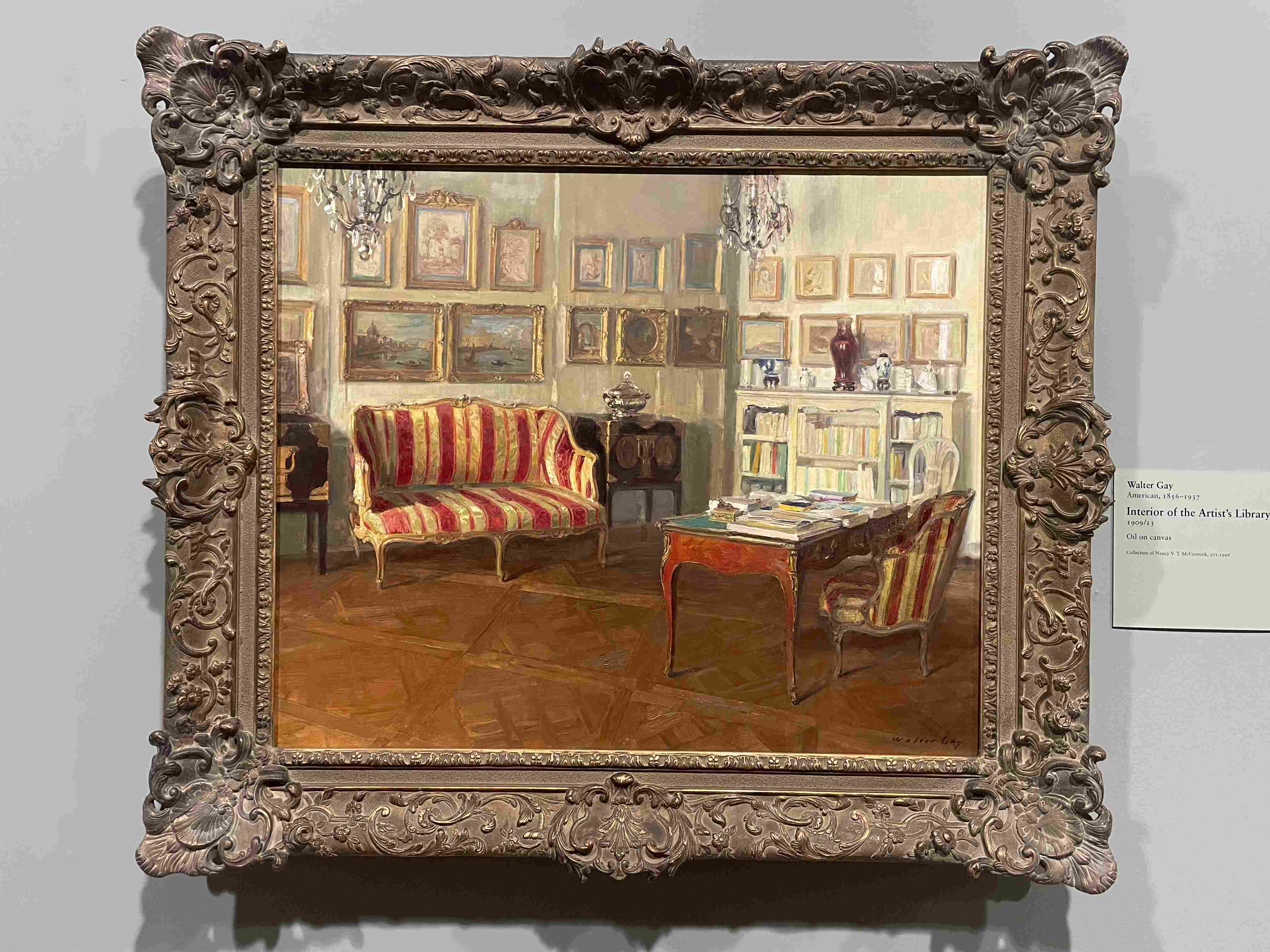 Interior of the Artist's Library by Walter Gay (1909/13)