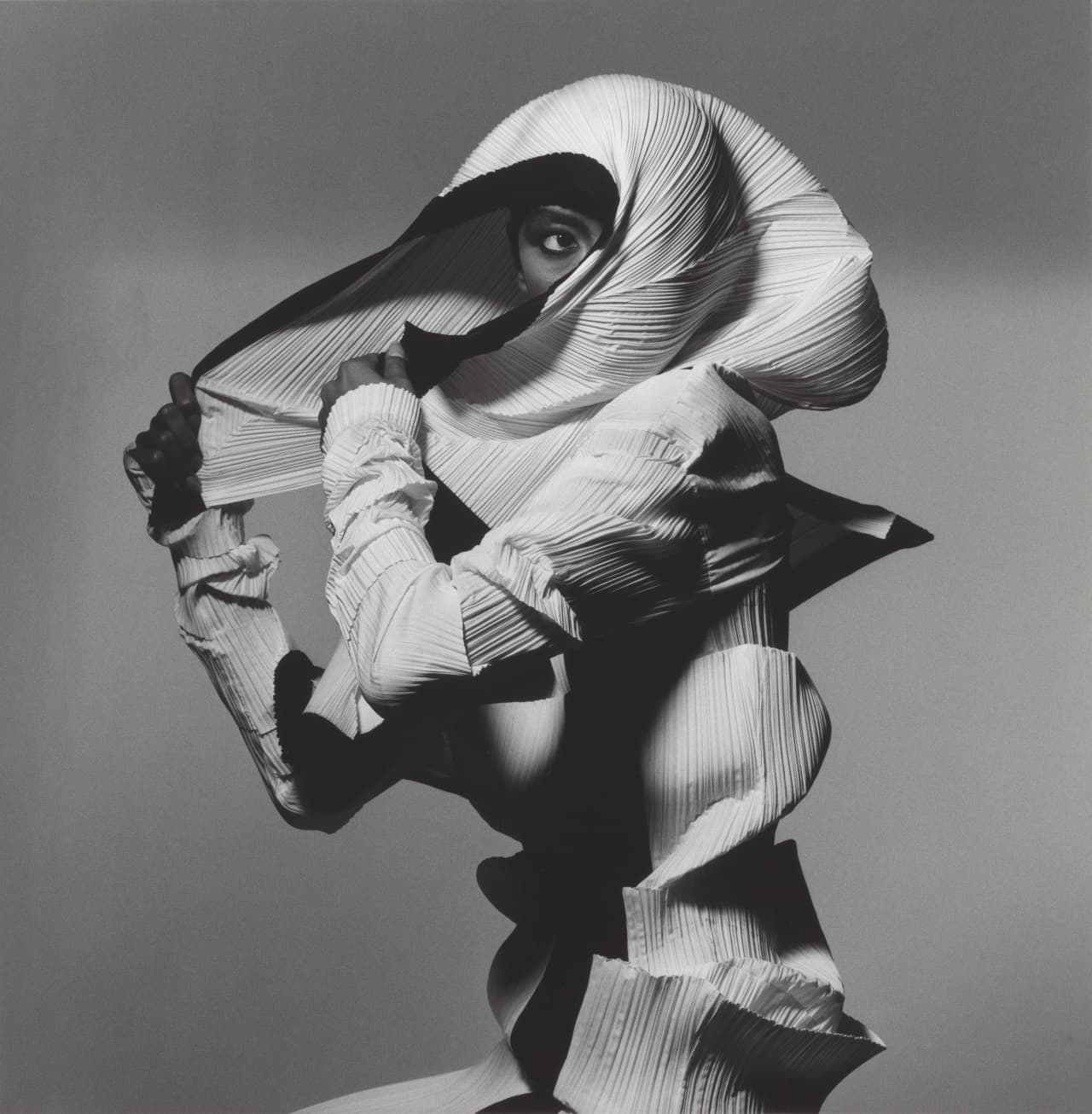 Issey Miyake, White and Black, New York by Irving Penn (1990)