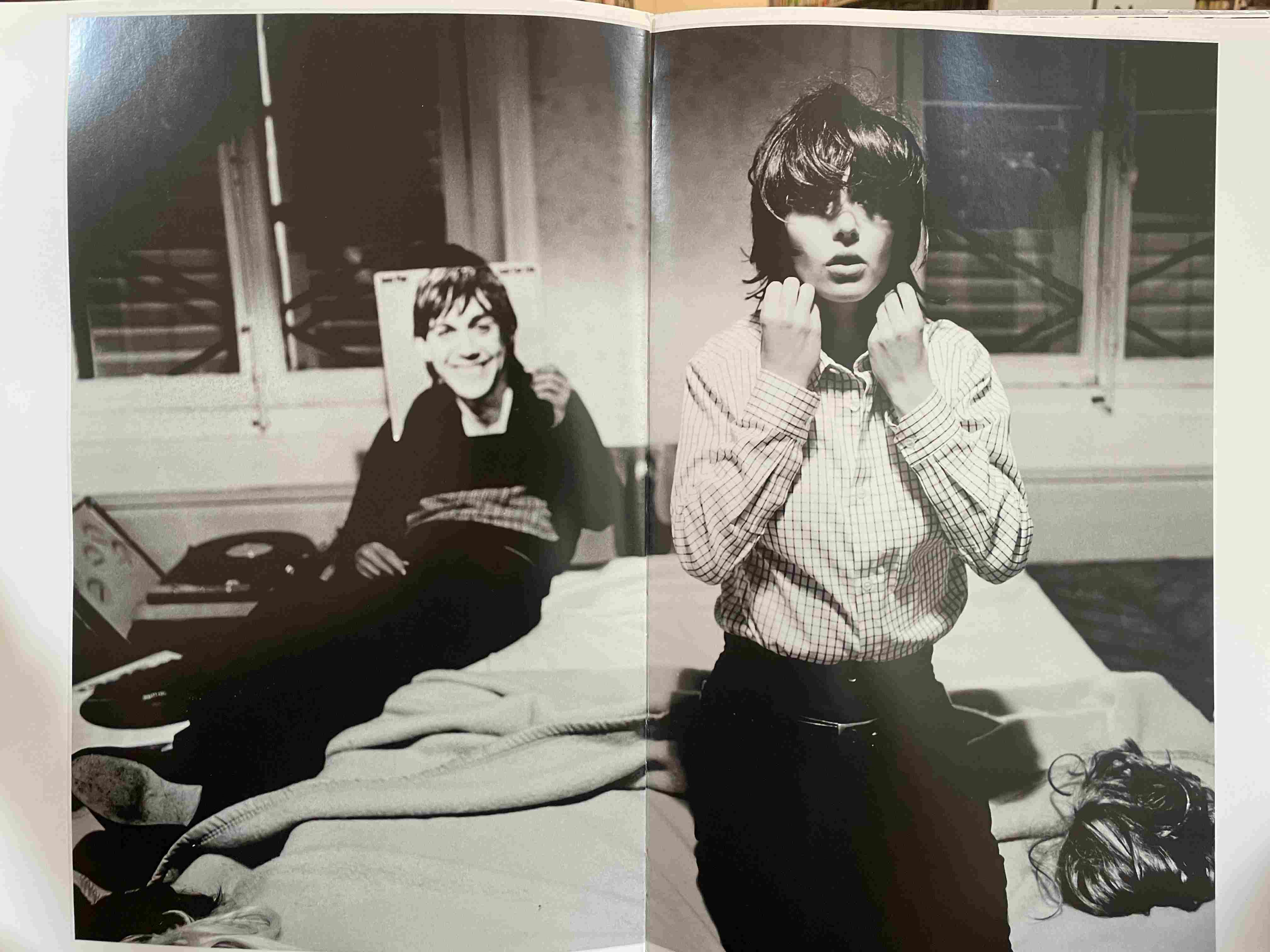 Jane Birkin with Paul McCartney Mask and Portrait by Tony Frank (1969)