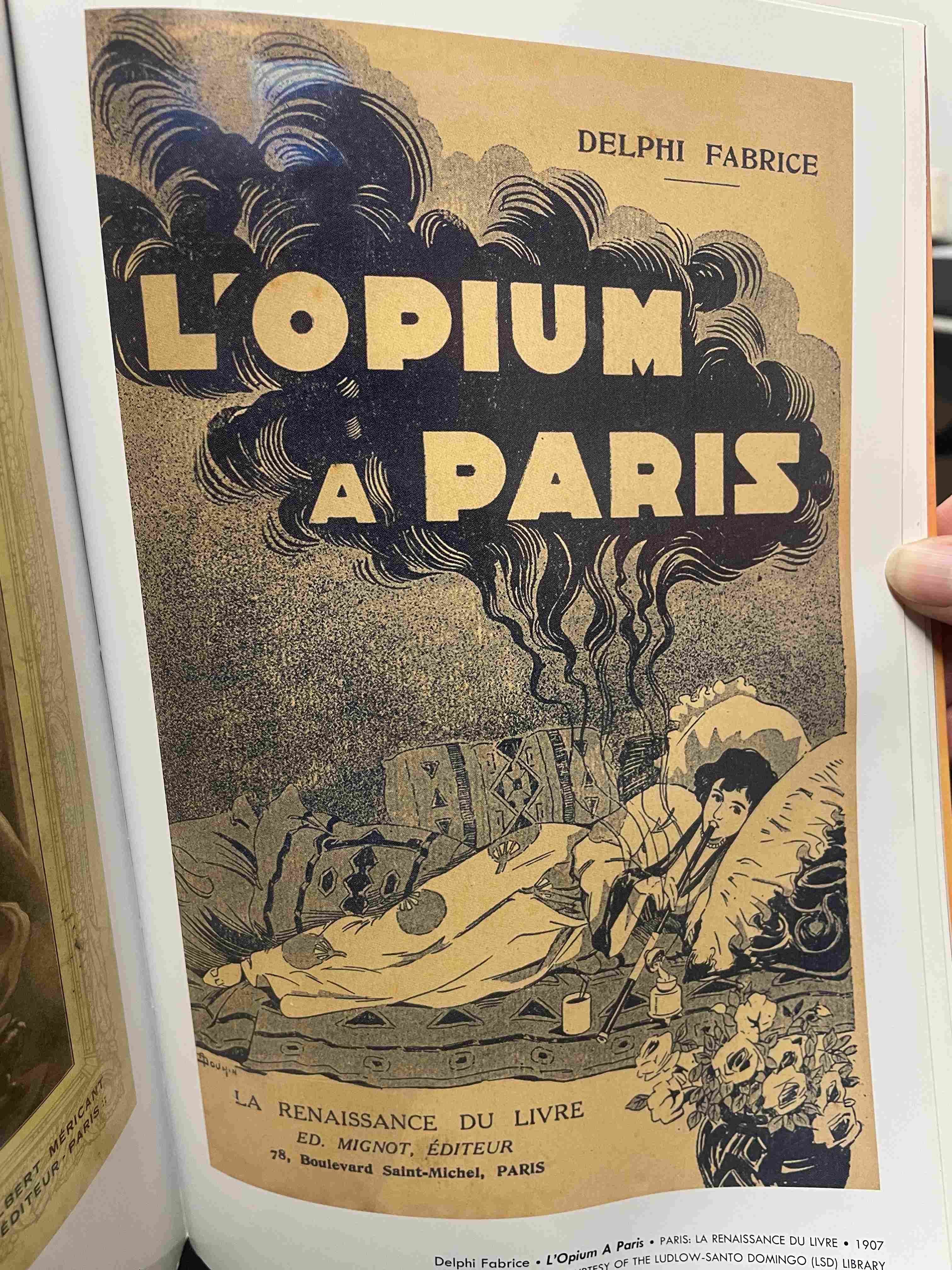 L'Opium à Paris (Cover Illustration) by Delphi Fabrice (1907)