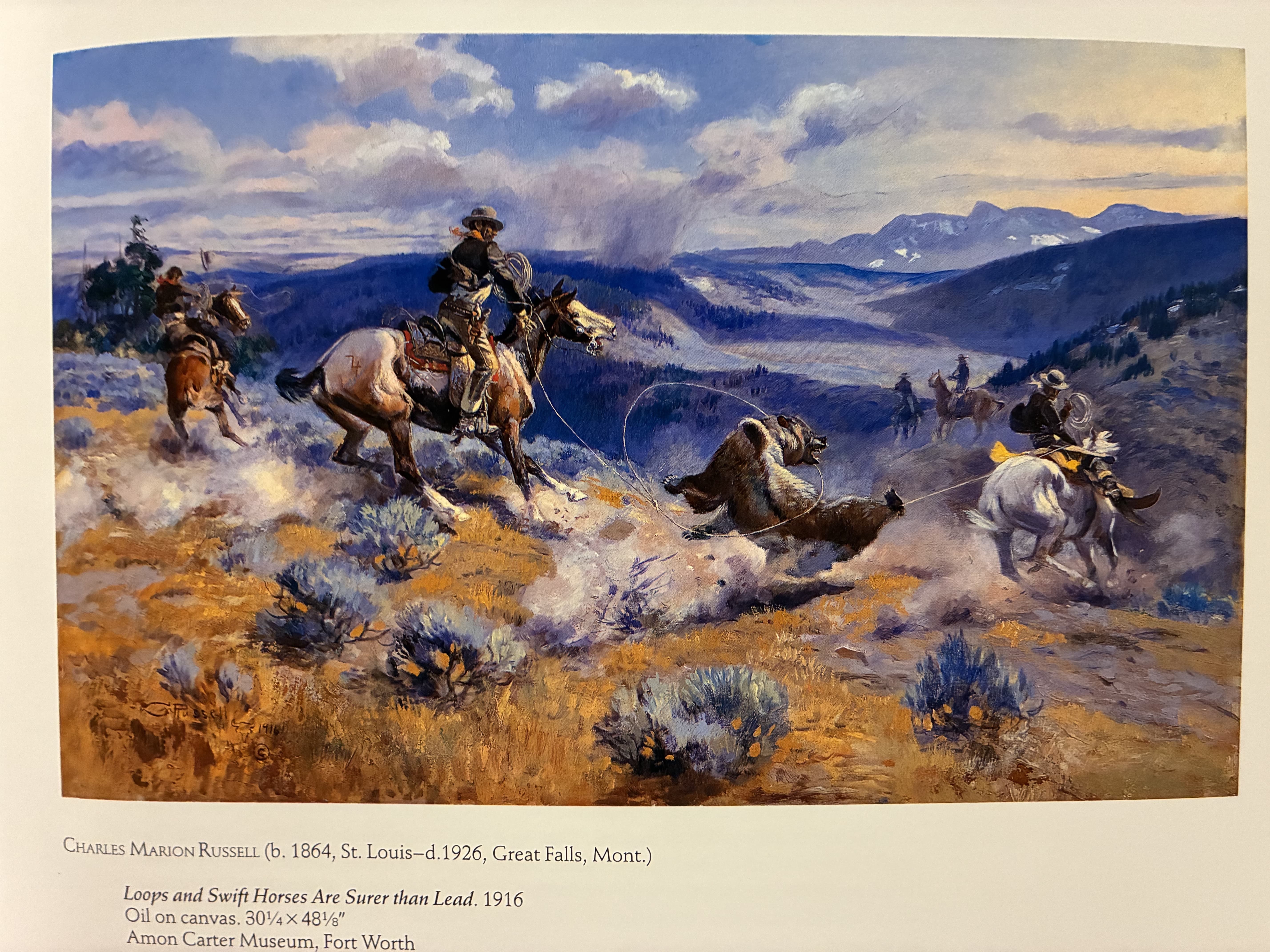 Loops and Swift Horses Are Surer than Lead. by Charles Marion Russell (1916)
