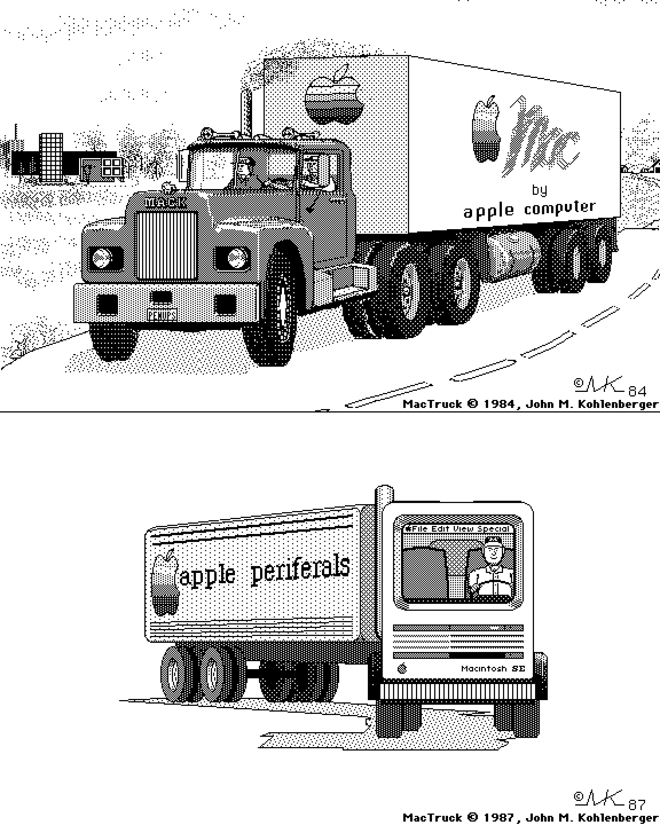 MacTruck (1984 and 1987 Comparison) by John M. Kohlenberger (1984 and 1987)