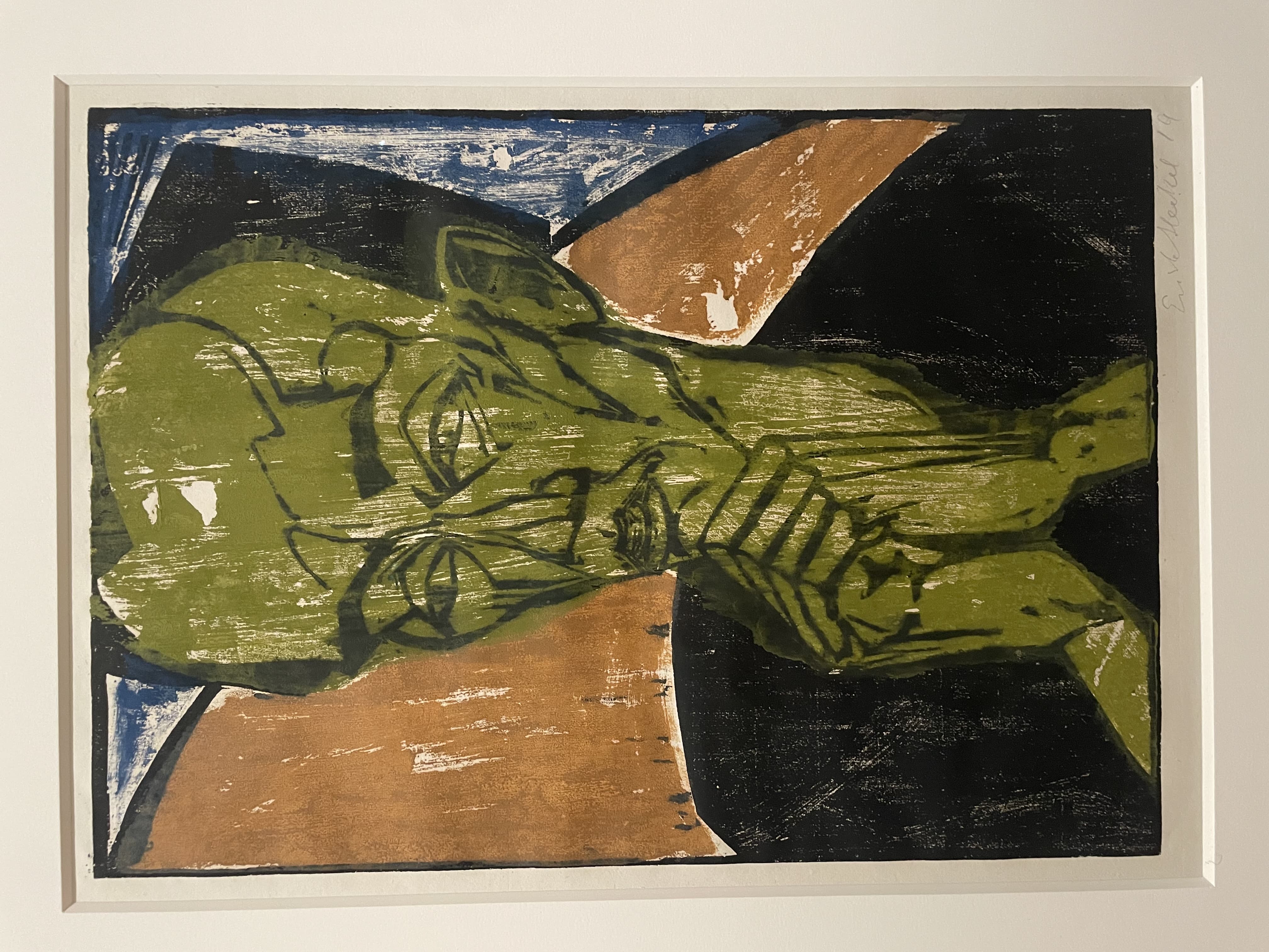 Männerbildnis (Portrait of a Man) by Erich Heckel (1919)