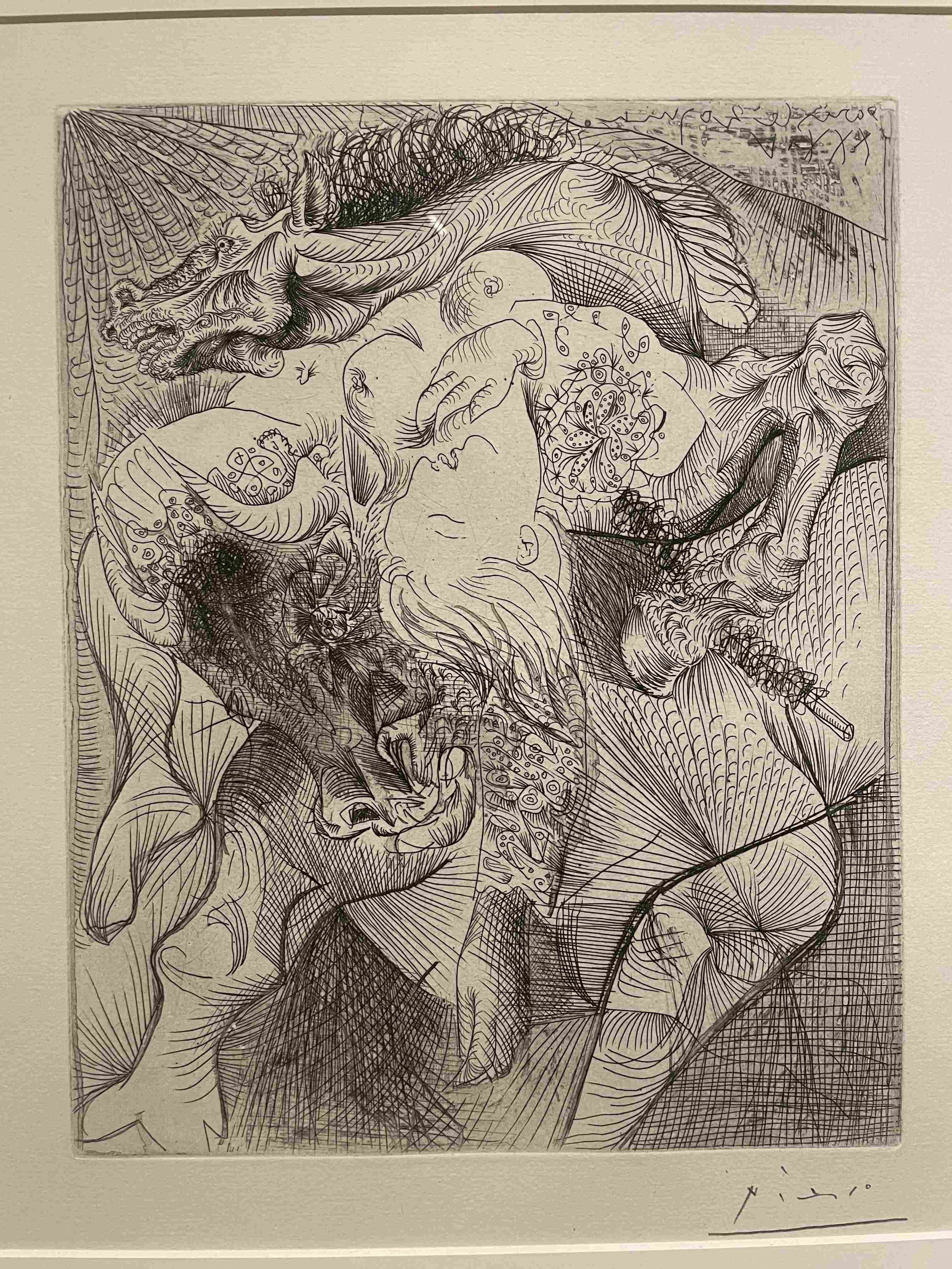 Minotaure aveugle guidé par une fillette, III by Pablo Picasso (1934)