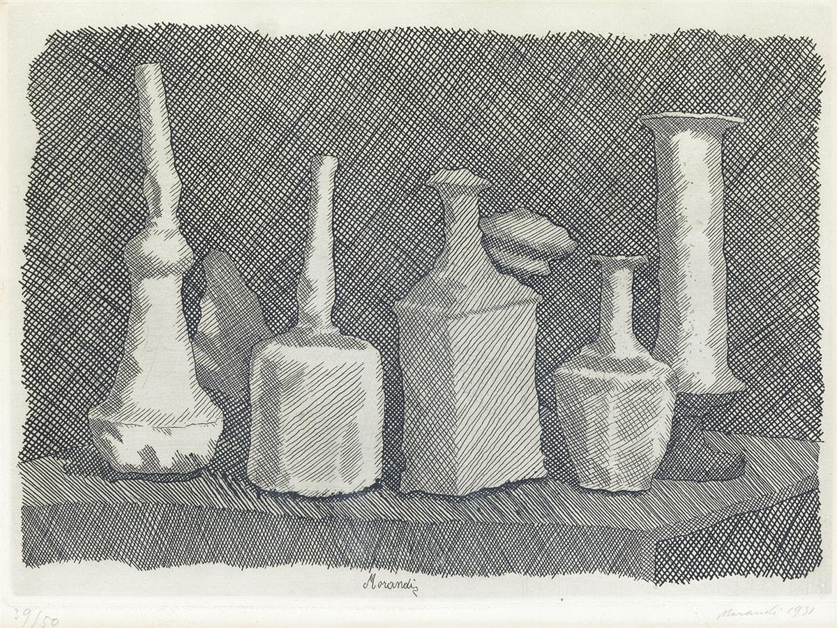 Natura morta a cinque oggetti (Still Life with Five Objects) by Giorgio Morandi (1931)