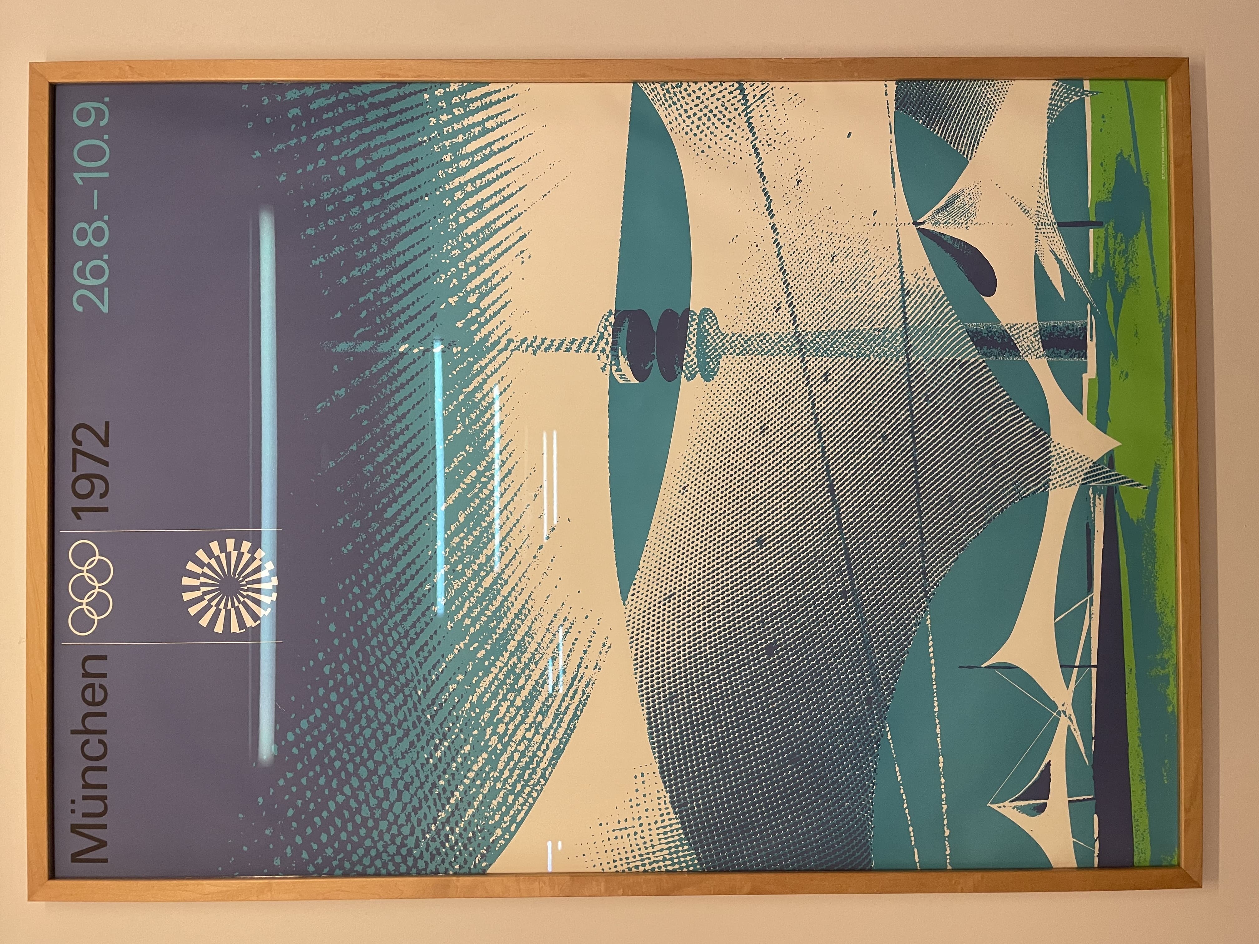 Official Poster for the XX Summer Olympics, Munich 1972 (Architectural View) by Otl Aicher (1972)