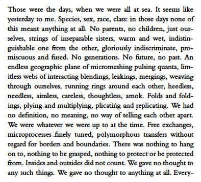 Passage from Modest_Witness@Second_Millennium. FemaleMan_Meets_OncoMouse™: Feminism and Technoscience by Donna Haraway (1997)