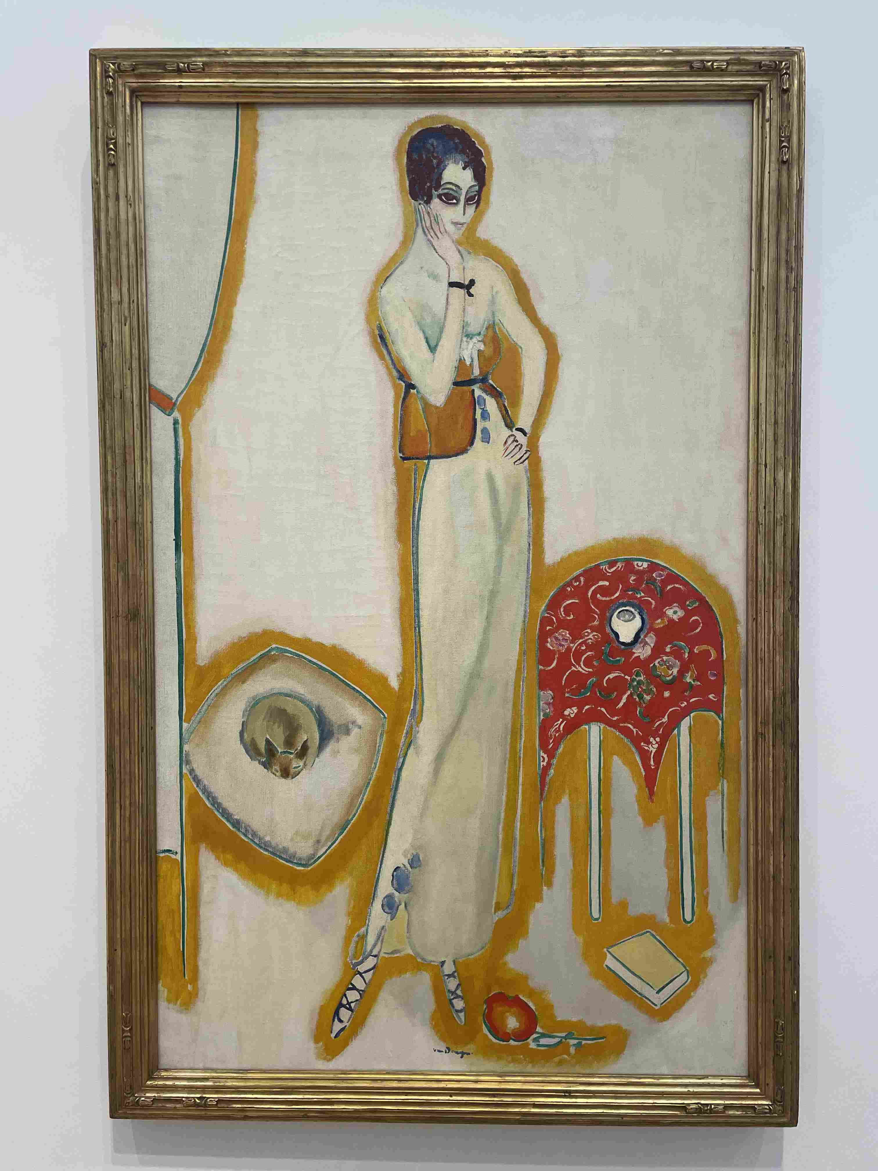 Portrait de femme au chat by Kees van Dongen (c. 1920)