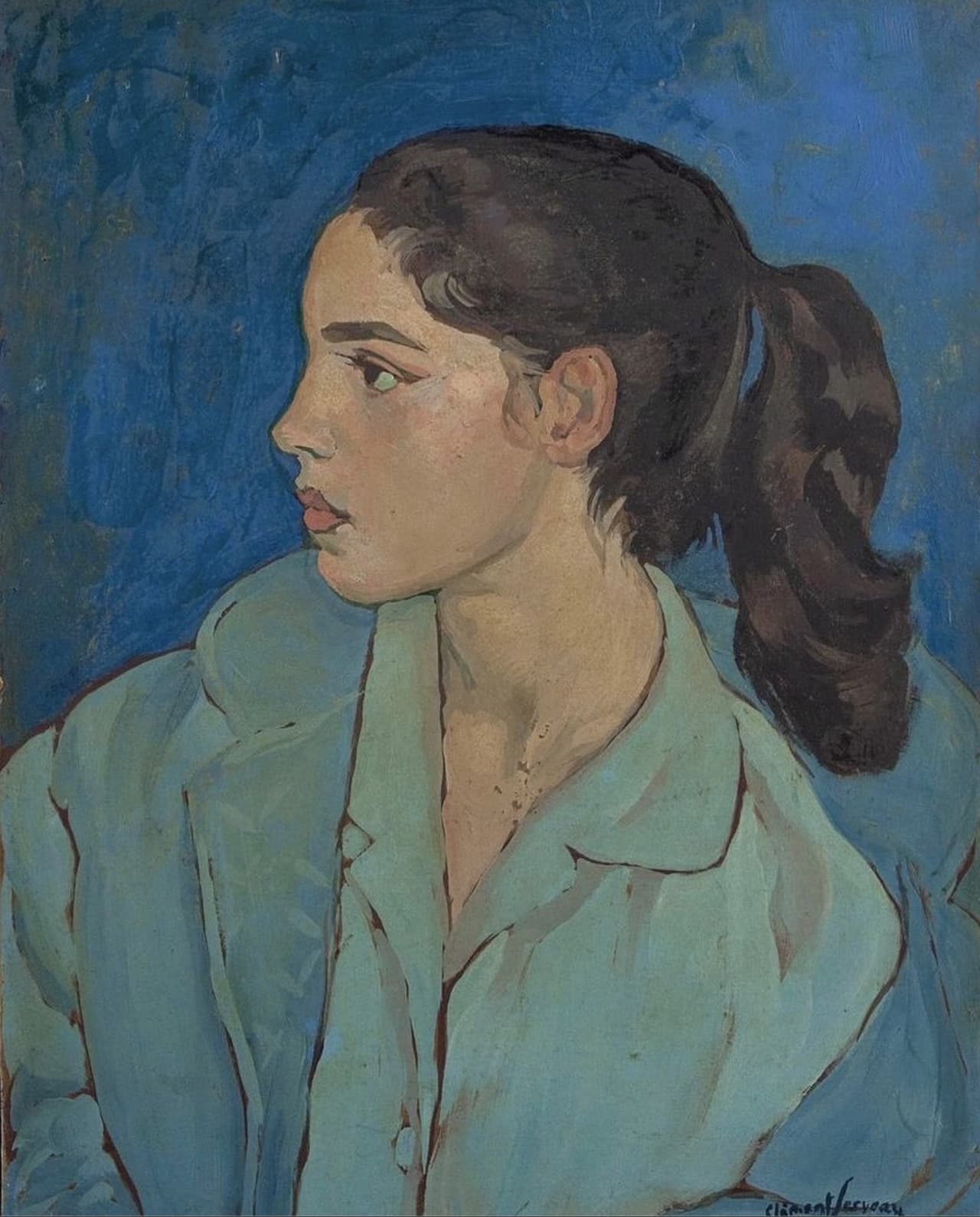 Portrait de jeune femme by Clément Serveau (1930)