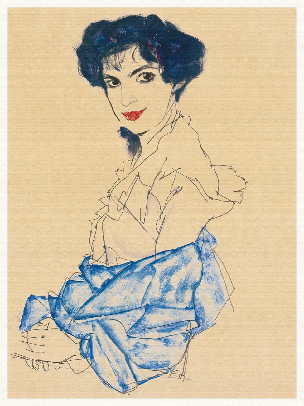 Portrait of a Woman (Wally Neuzil) by Egon Schiele (1912)