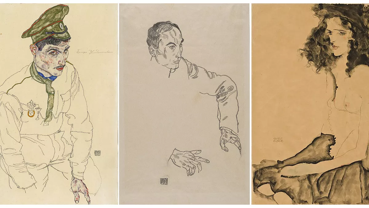 Portrait of the Russian Prisoner of War Grigory Khristoforovich by Egon Schiele (1916)
