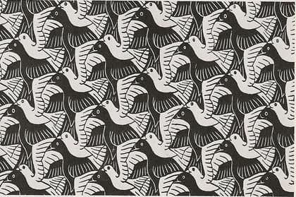 Regular Division of the Plane VI by M.C. Escher (1938)
