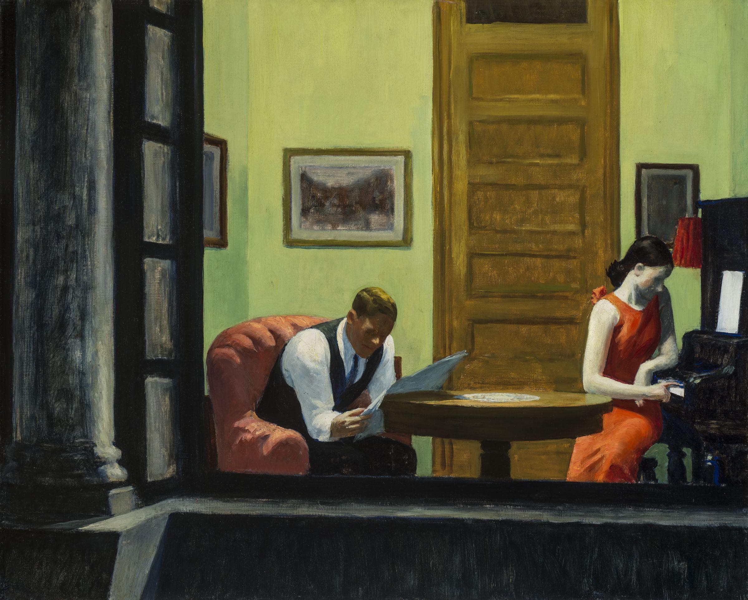 Room in New York by Edward Hopper (1932)