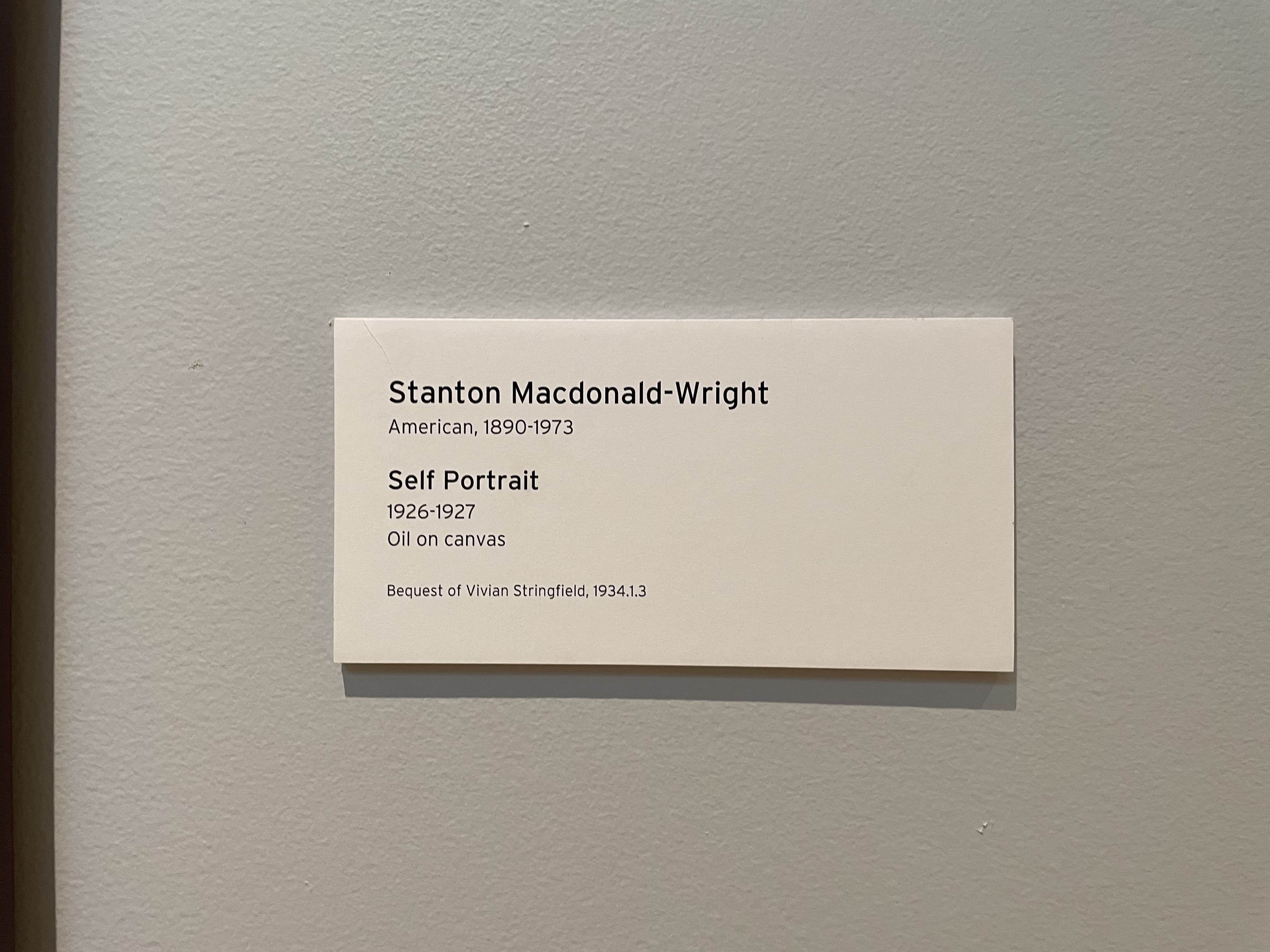 Self Portrait by Stanton Macdonald-Wright (1926-1927)