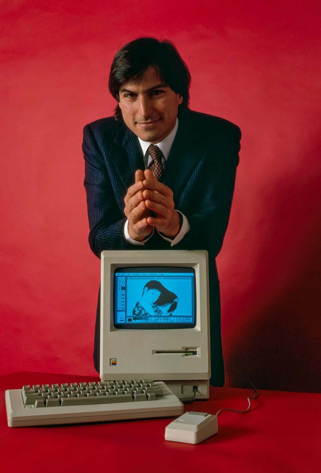 Steve Jobs with Macintosh by Norman Seeff (1984)