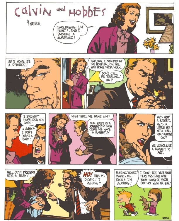 Sunday Strip, October 25, 1987 by Bill Watterson (1987)