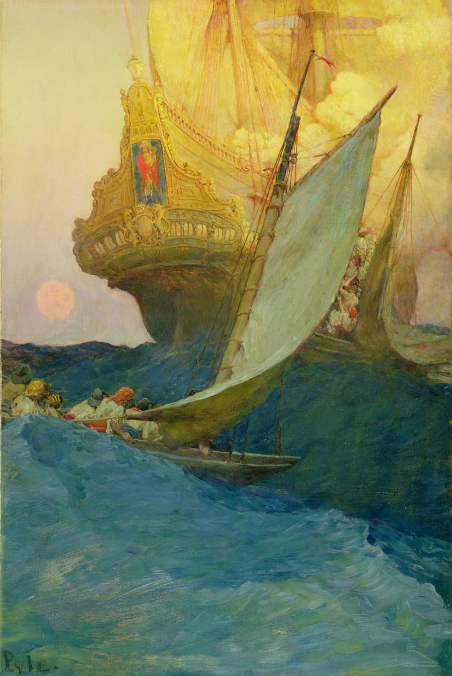 The Chase of the Golden Galleon by Howard Pyle (1905)