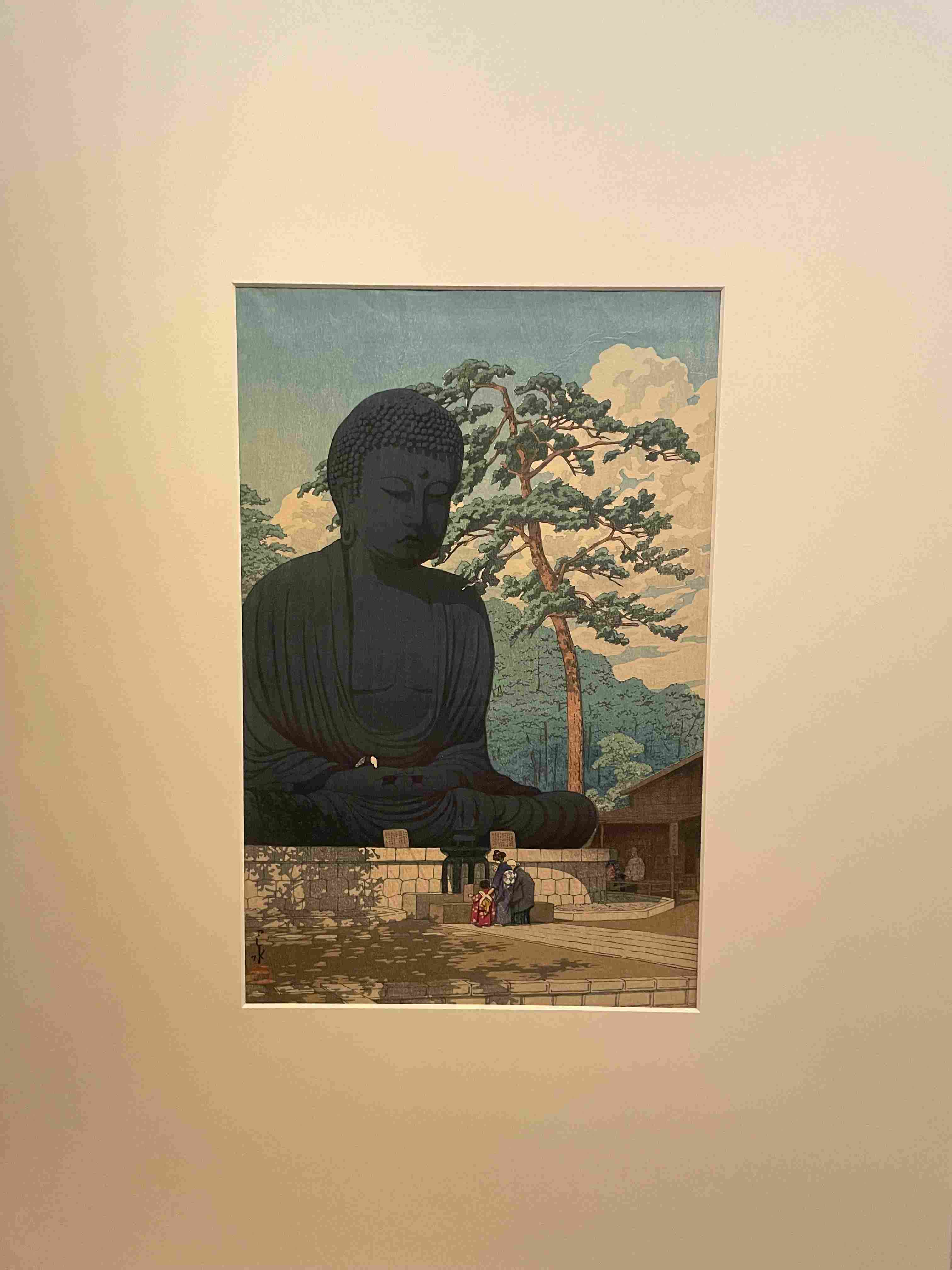 The Great Buddha at Kamakura by Kawase Hasui (1925)