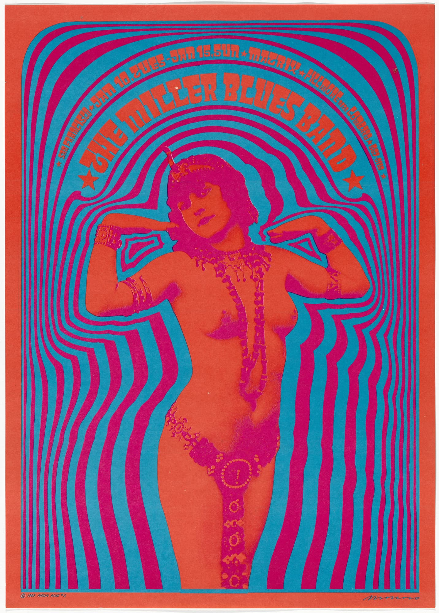 The Miller Blues Band (Neon Rose #2) by Victor Moscoso (1967)