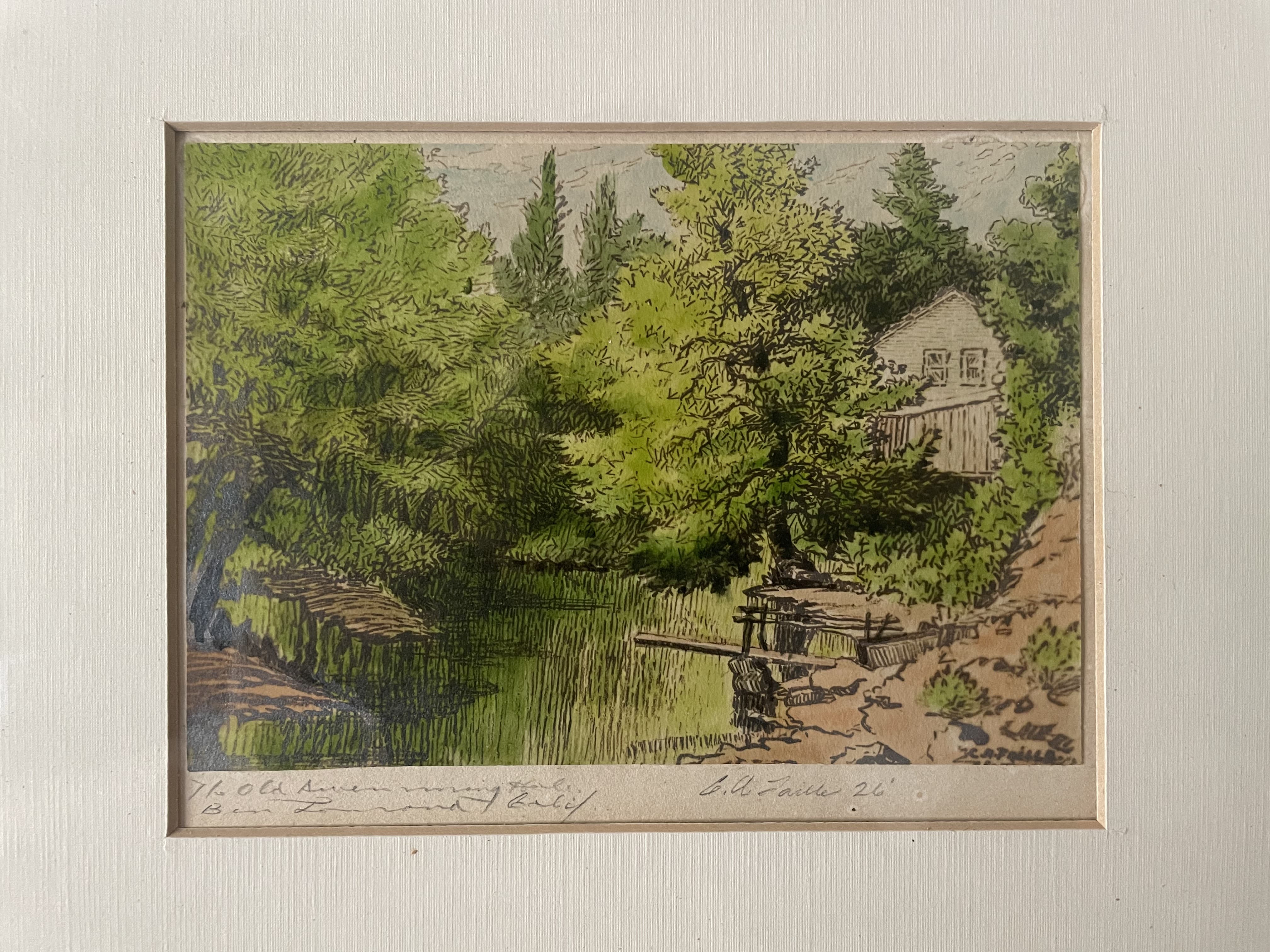 The Old River running by Ben Lomond, Calif. by L.A. Faile (1926)