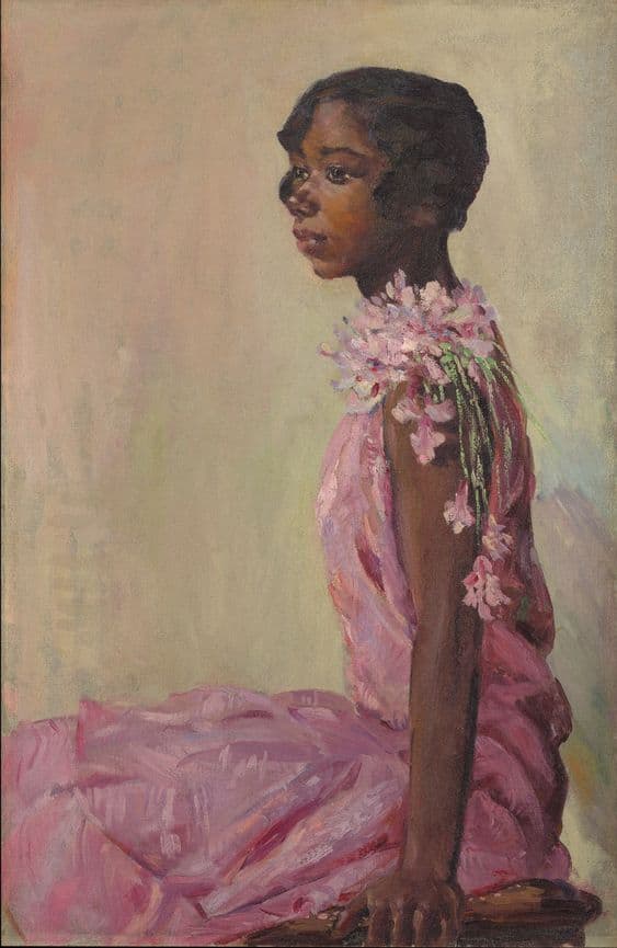 The Pink Dress by Laura Wheeler Waring (c. 1927)