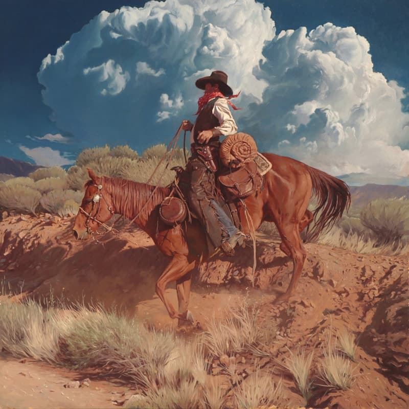 The Sound of Distant Thunder by Howard Terpning (1991)