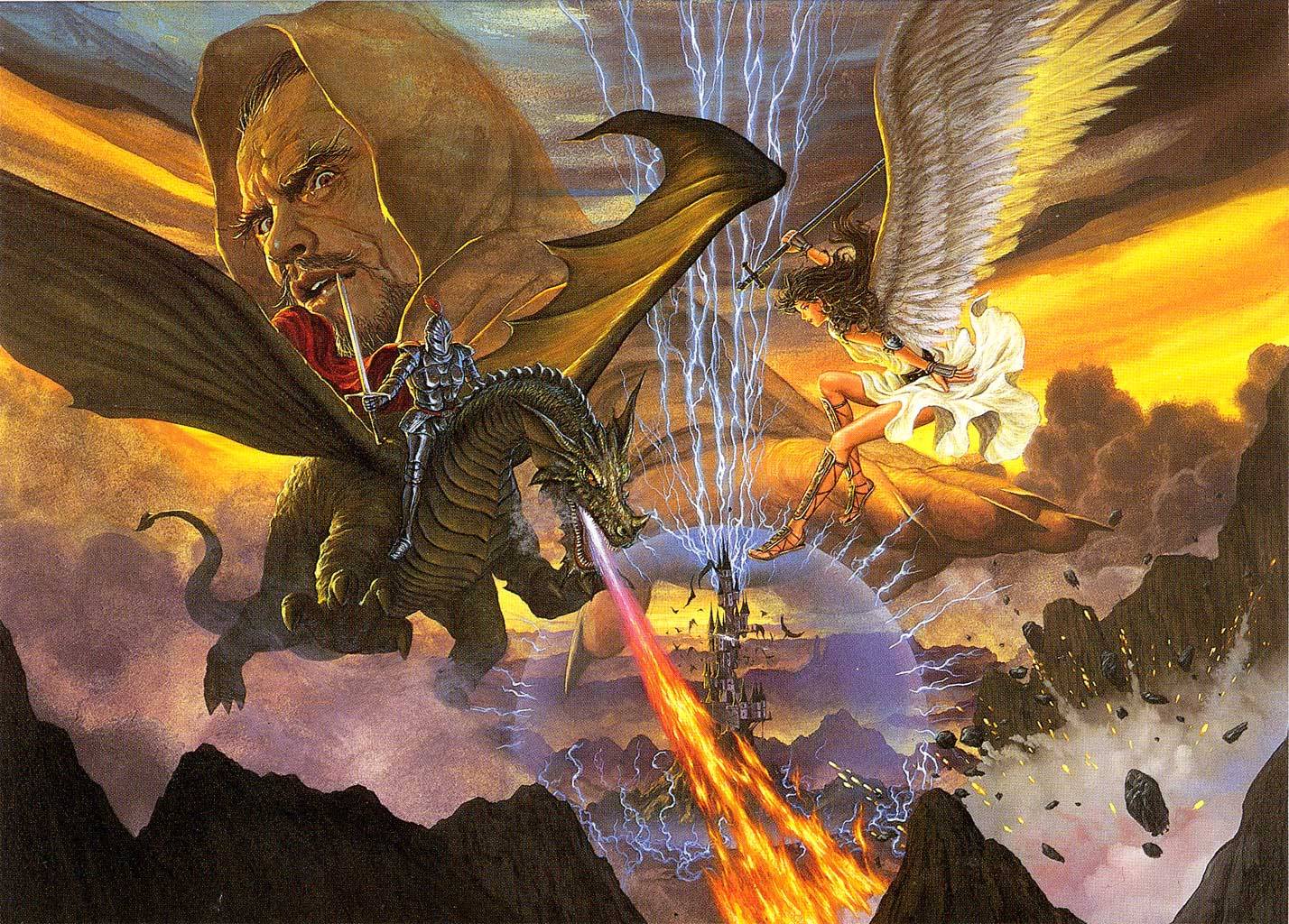 The Test of the Twins (Dragonlance Legends, Book 4 Cover Art) by Clyde Caldwell (1986)