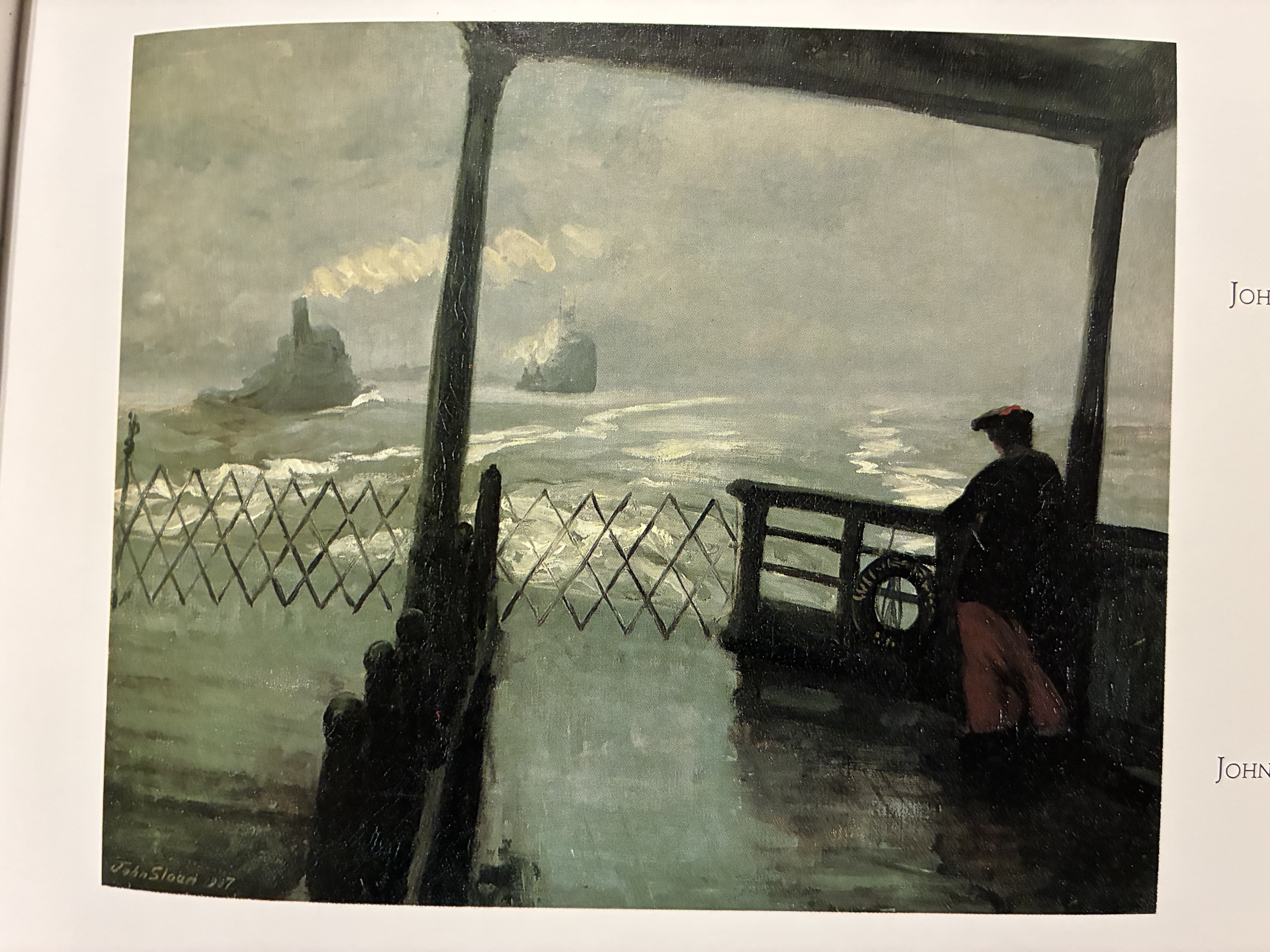 The Wake of the Ferry II by John Sloan (1907)