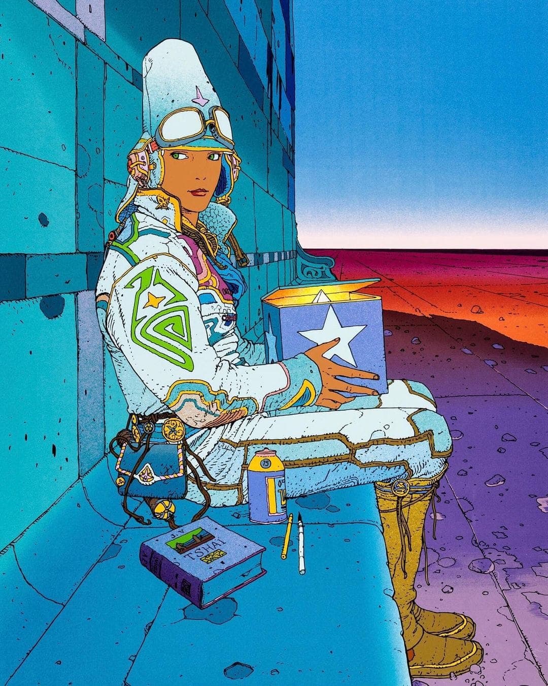 Tshaï, Planet of Adventure by Jean Giraud (Moebius) (1975)