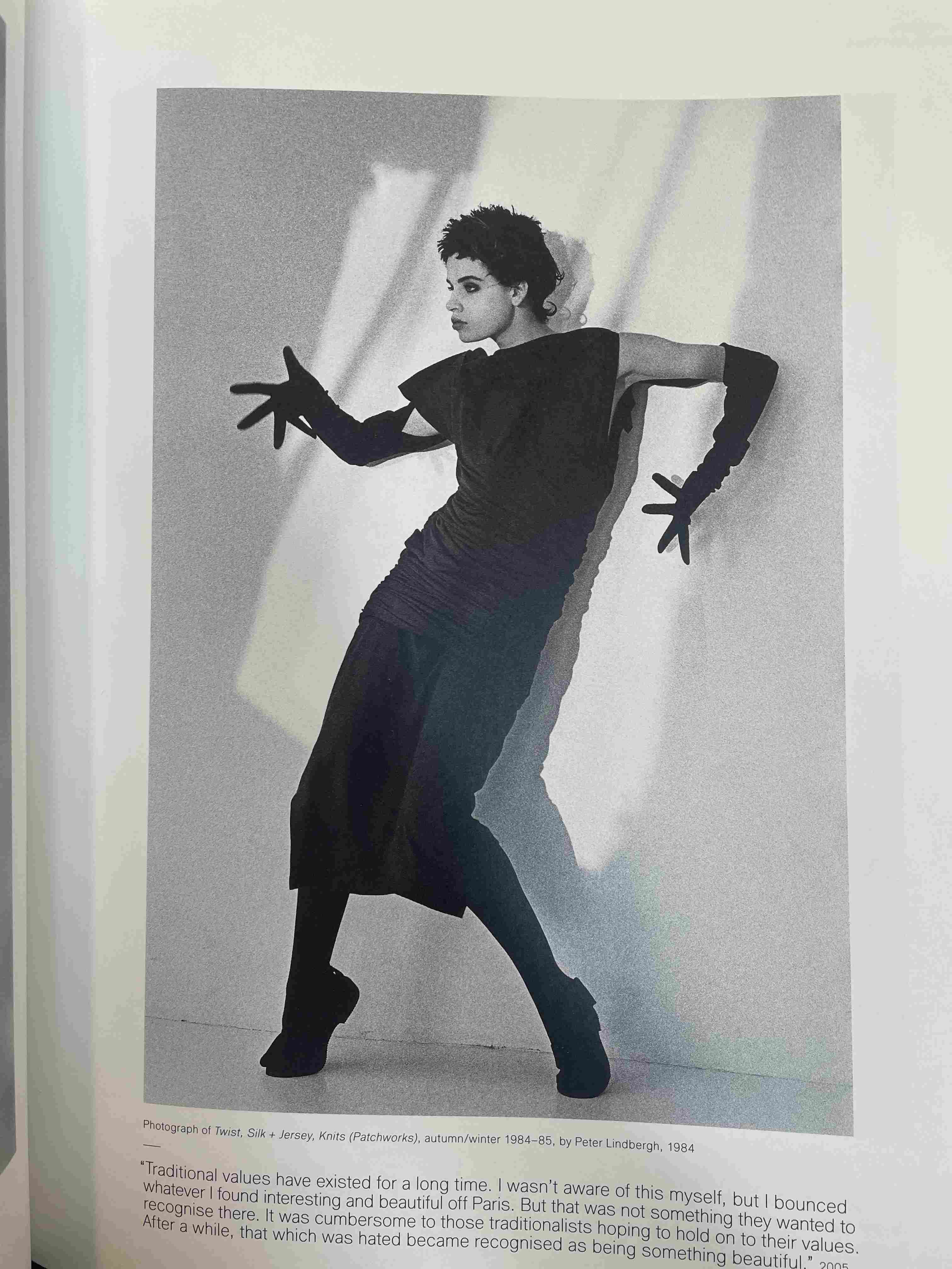 Twist, Silk + Jersey, Knits (Patchworks), autumn/winter 1984-85 by Peter Lindbergh (1984)
