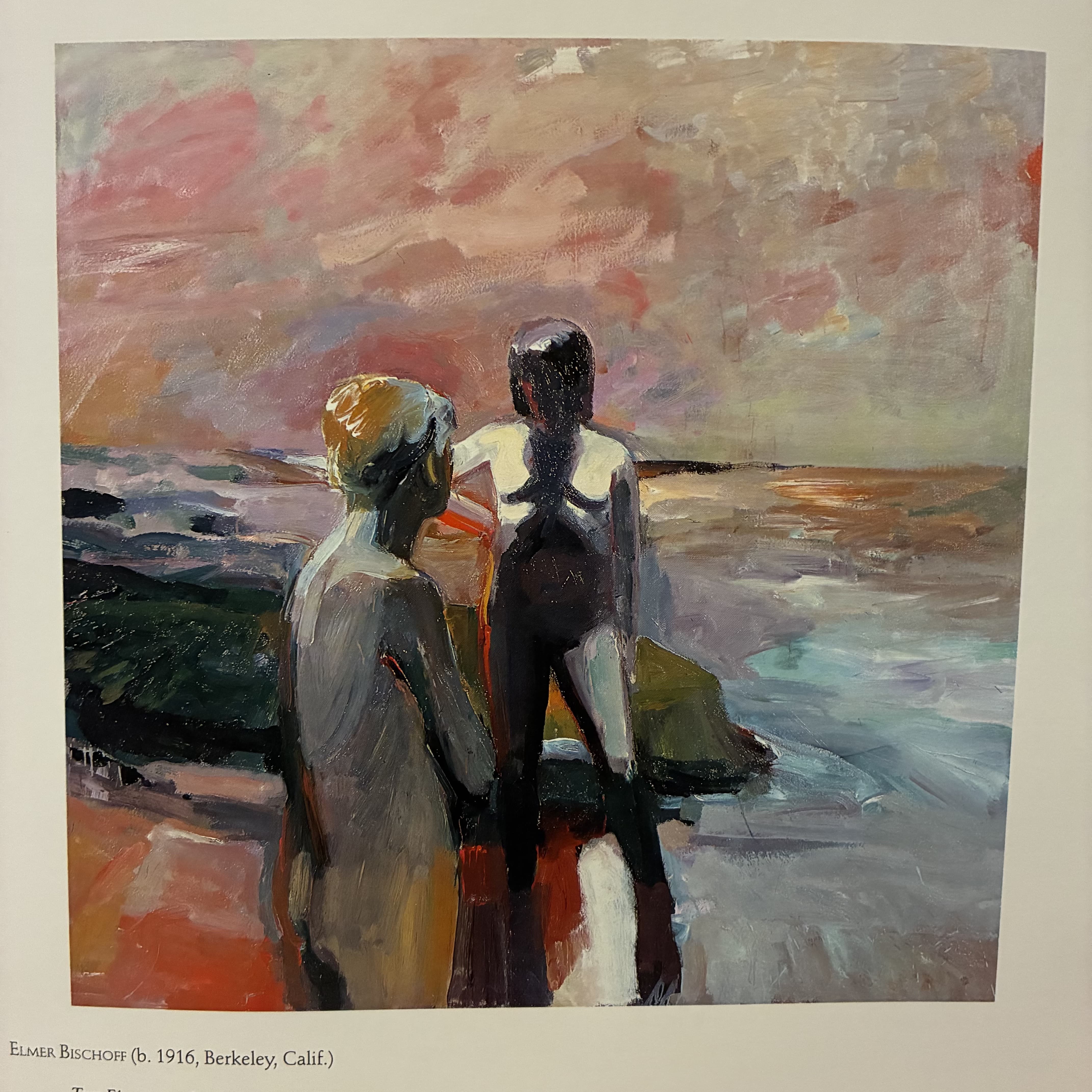 Two Figures at the Seashore by Elmer Bischoff (1959)