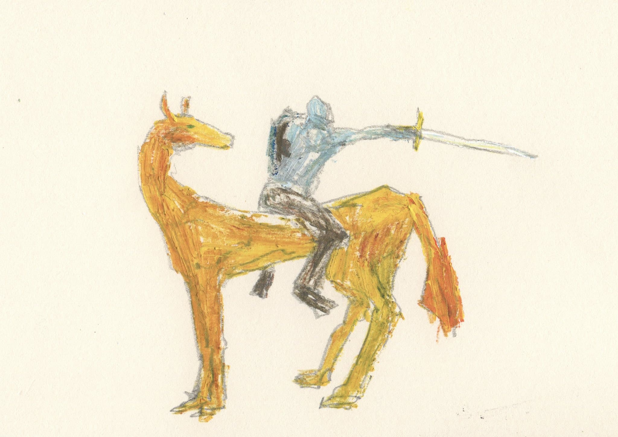 Untitled (Knight on Horseback) by Jean-Michel Basquiat (1982)
