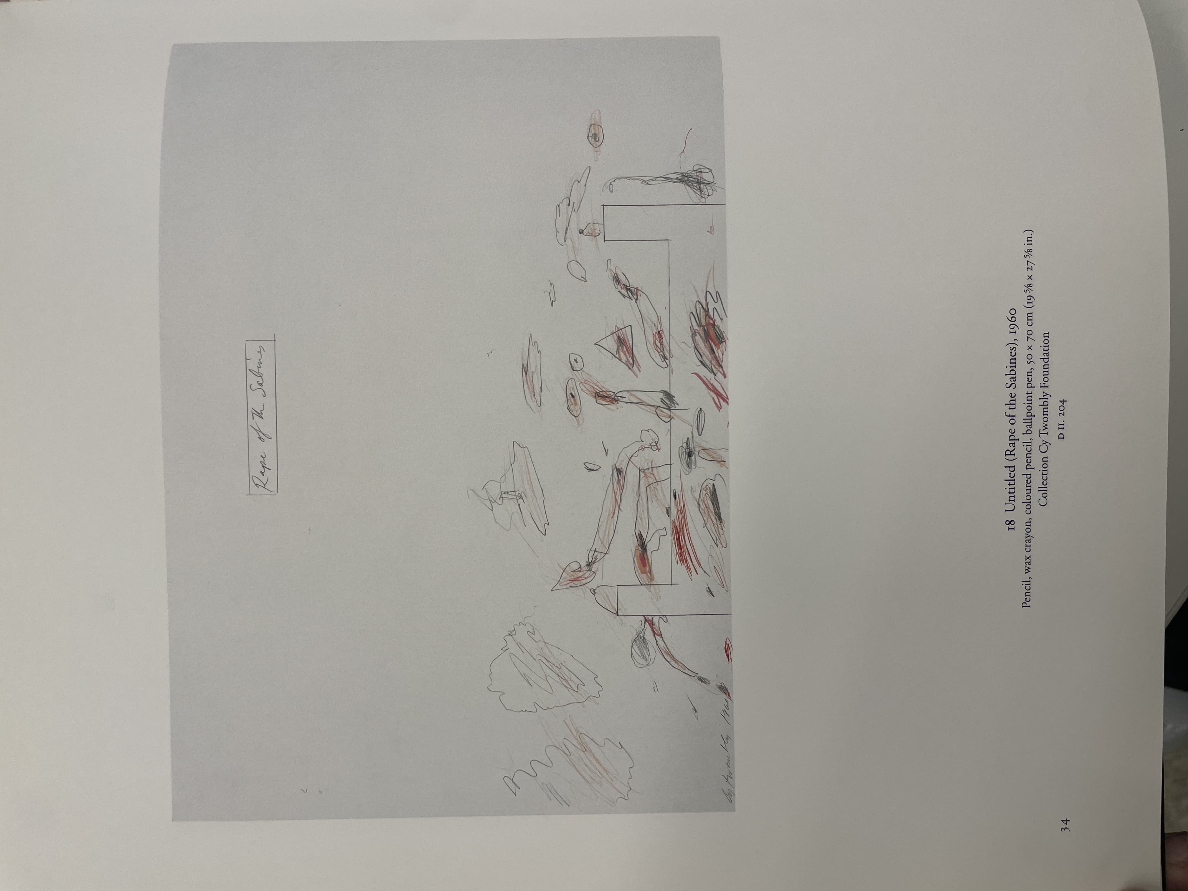 Untitled (Rape of the Sabines) by Cy Twombly (1960)