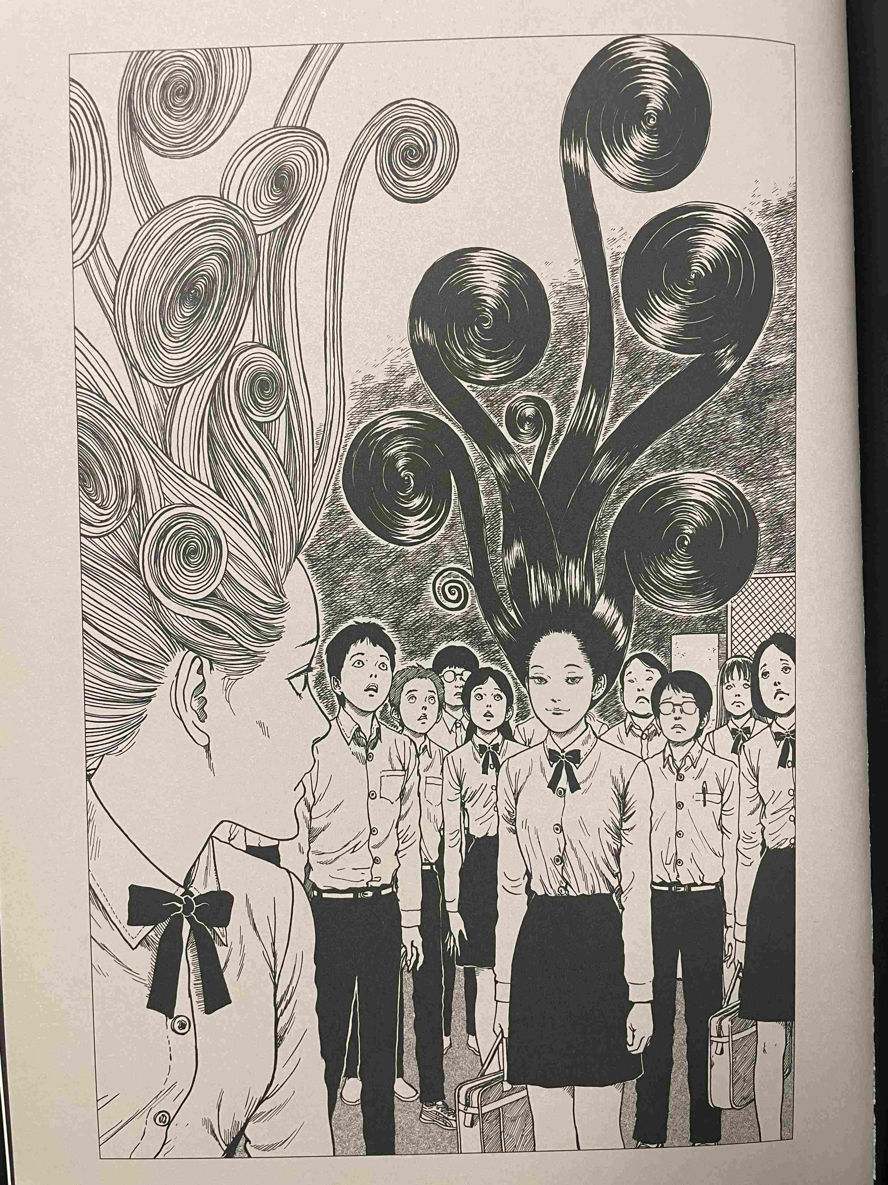 Uzumaki (Panel from The Hair chapter) by Junji Ito (1998)