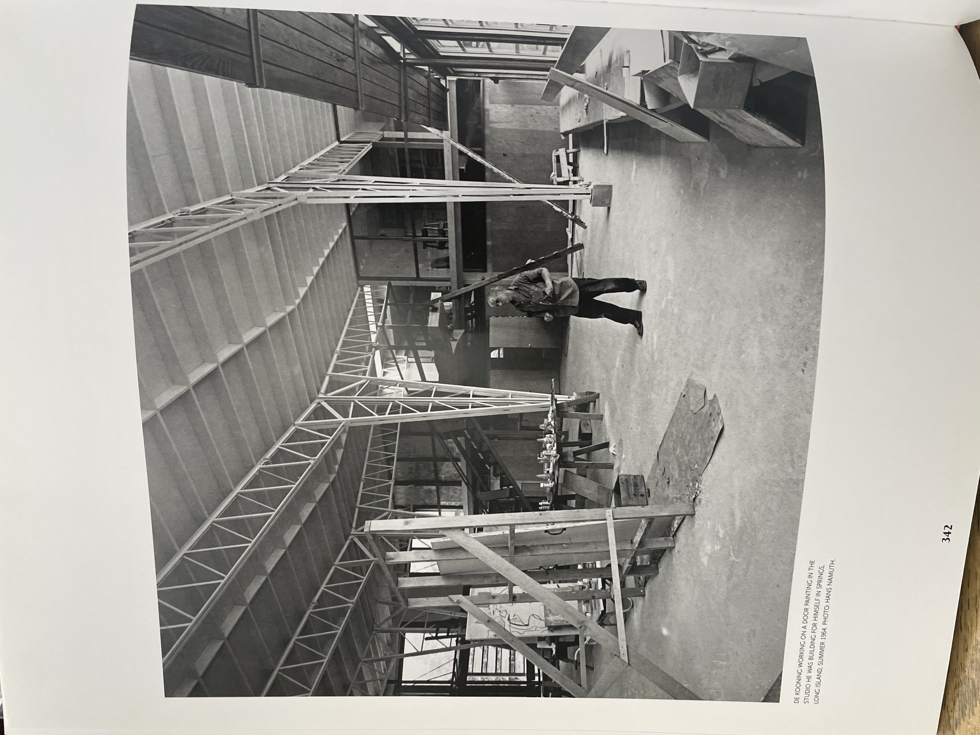 Willem de Kooning in his studio, Springs, Long Island by Hans Namuth (1964)