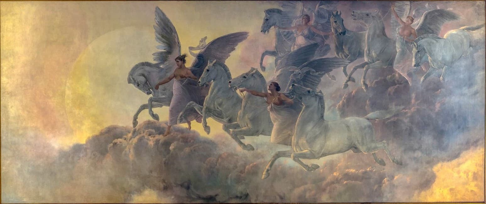 william mcgregor paxton the chariot of pegasus (1904)