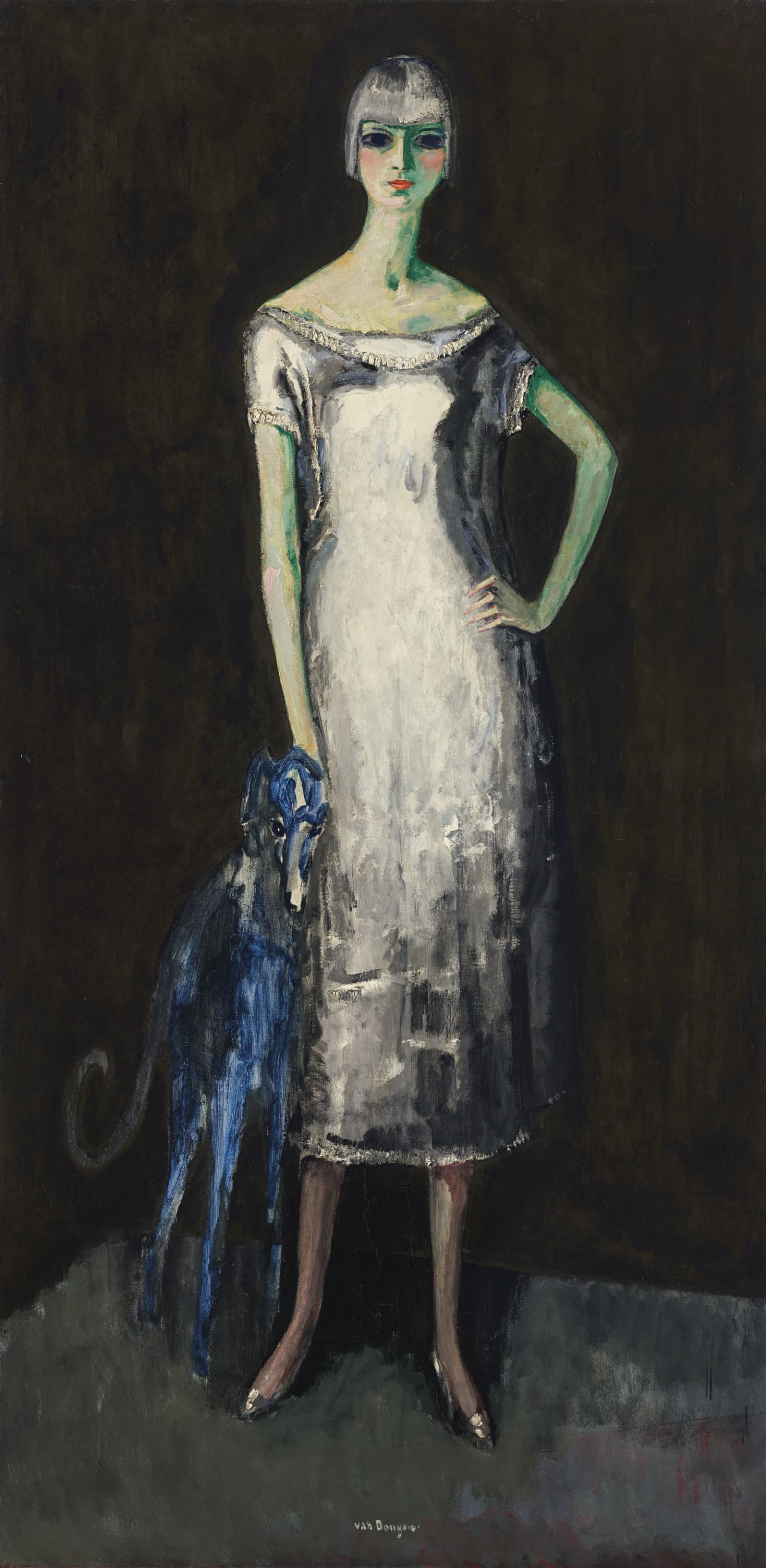 Woman with a Blue Dog by Kees van Dongen (1922)