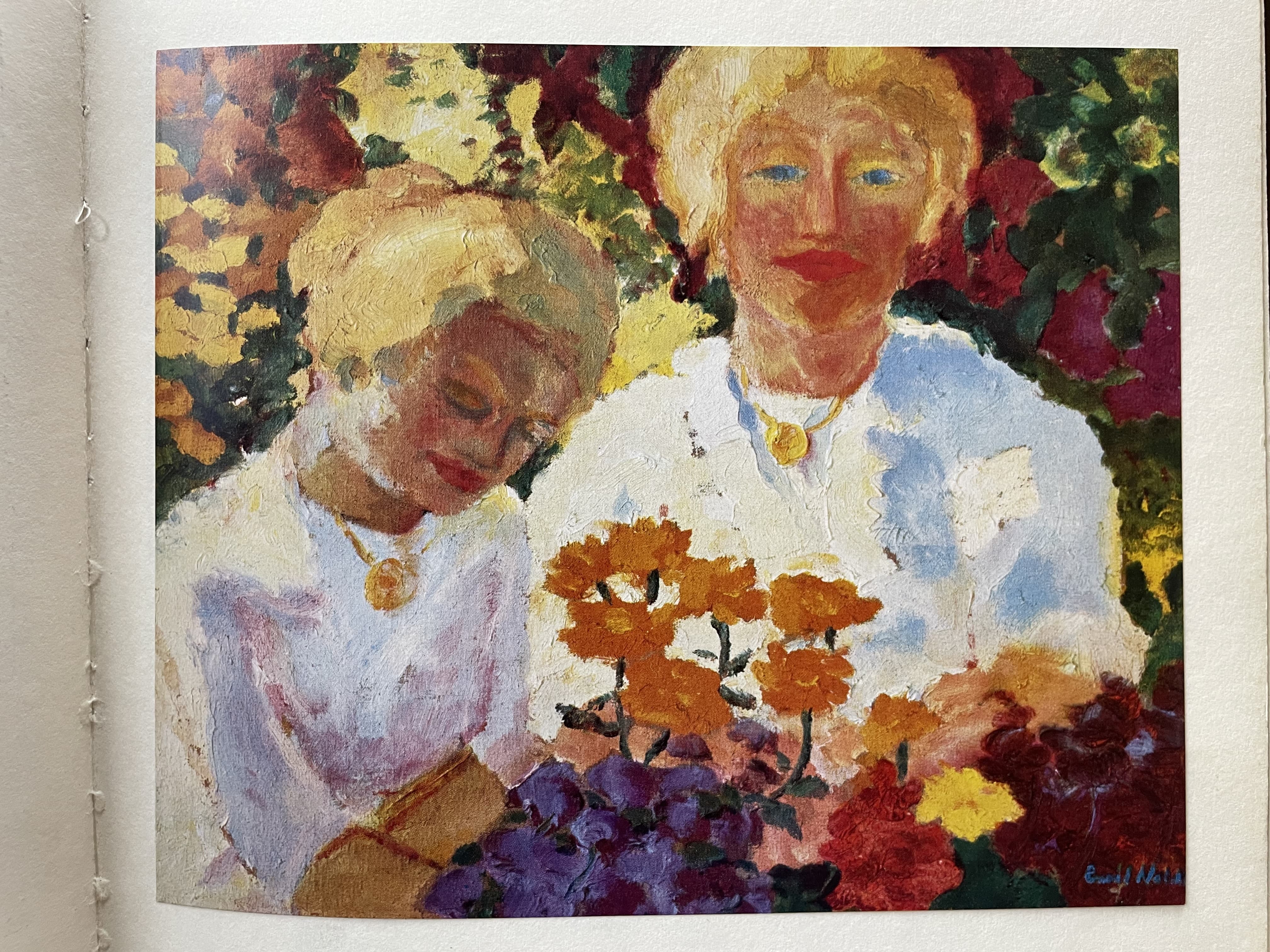 Zwei Frauen im Garten (Two Women in the Garden) by Emil Nolde (1915)