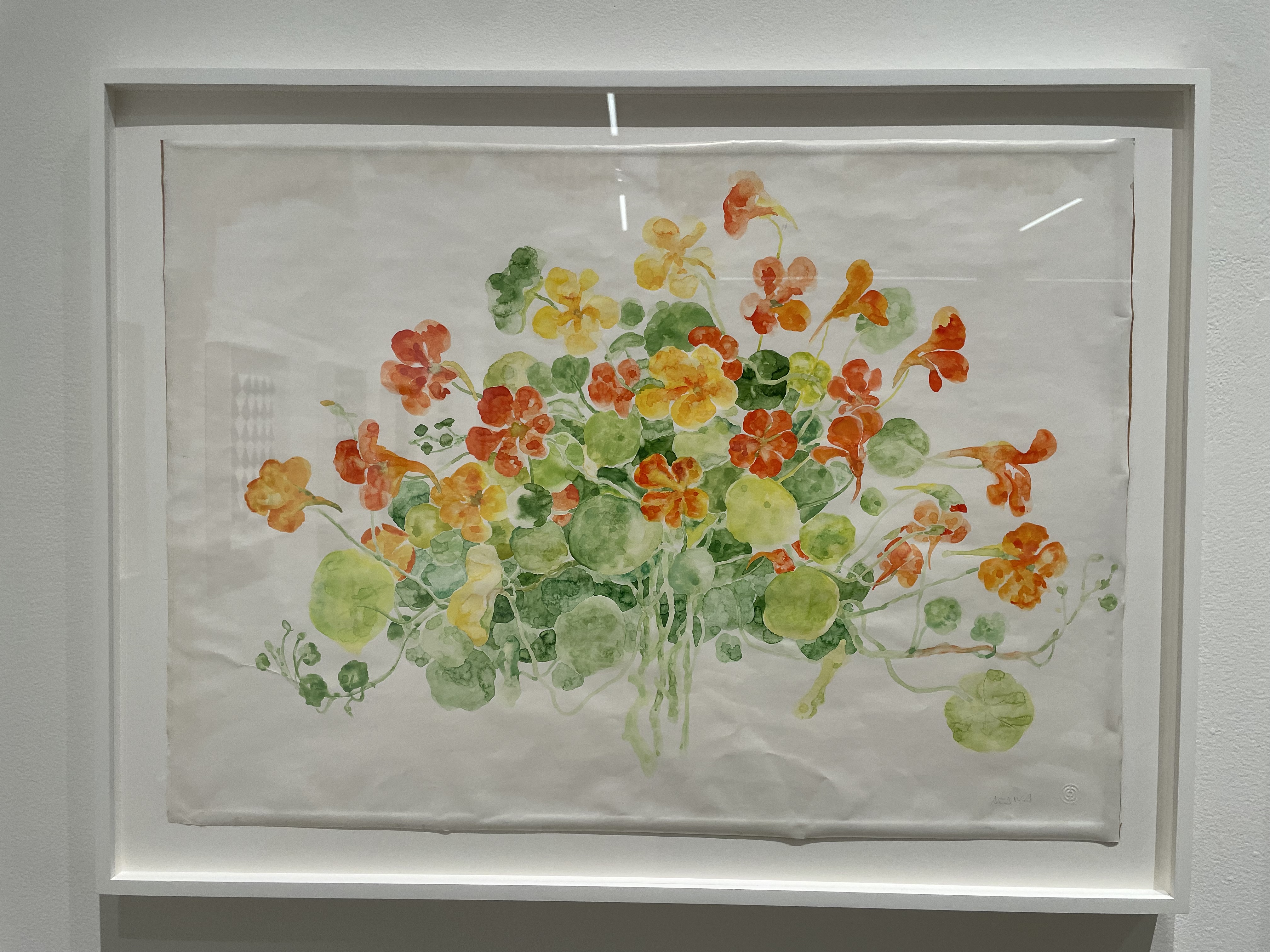 Illustration Watercolor Painting of Orange and Yellow Flowers with Green Leaves by ACAMA