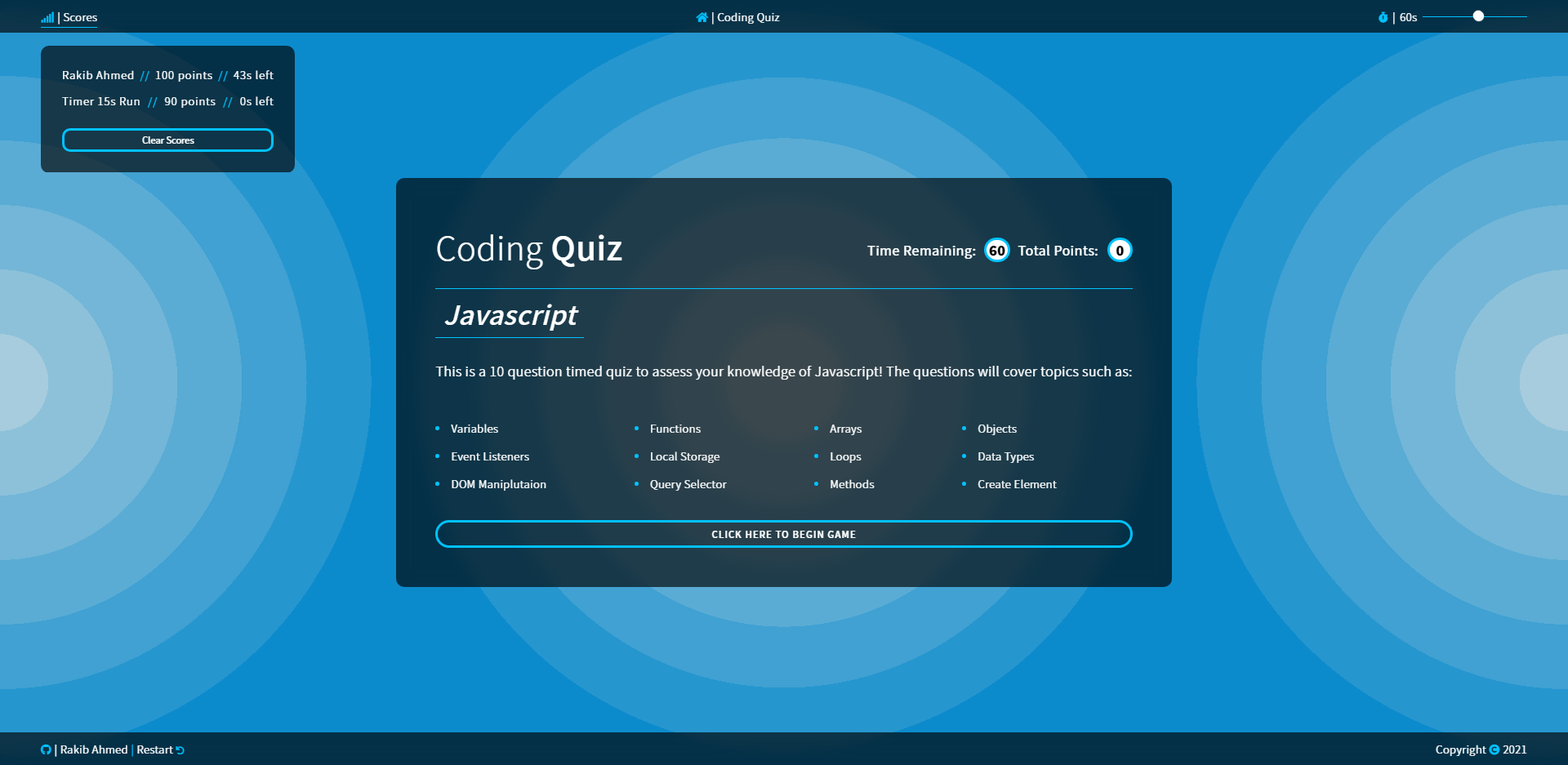 Code Quiz